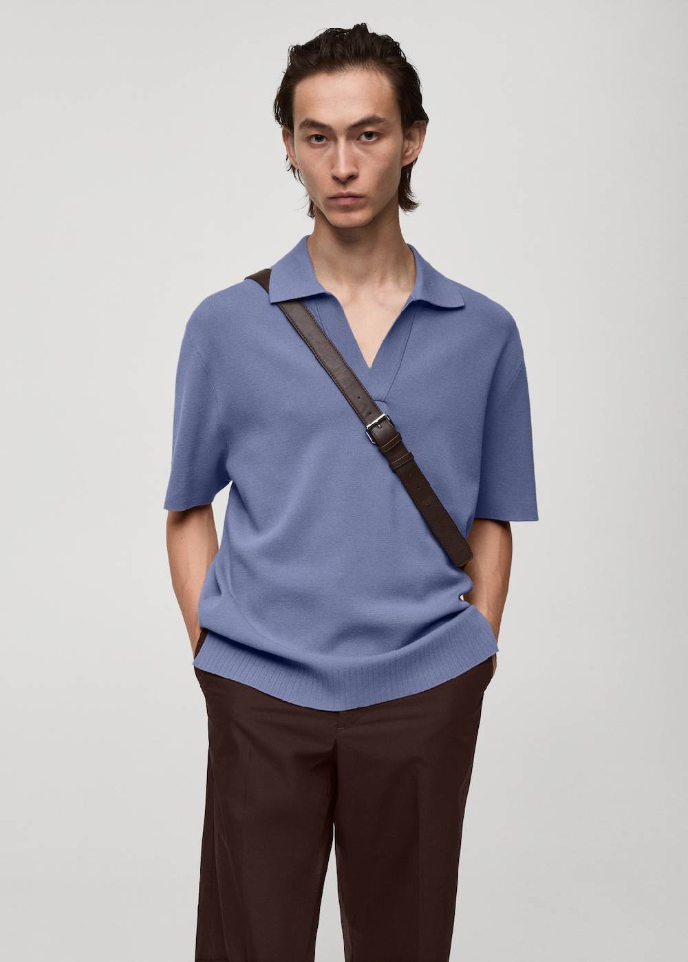Mango Relaxed-Fit-Strickpoloshirt