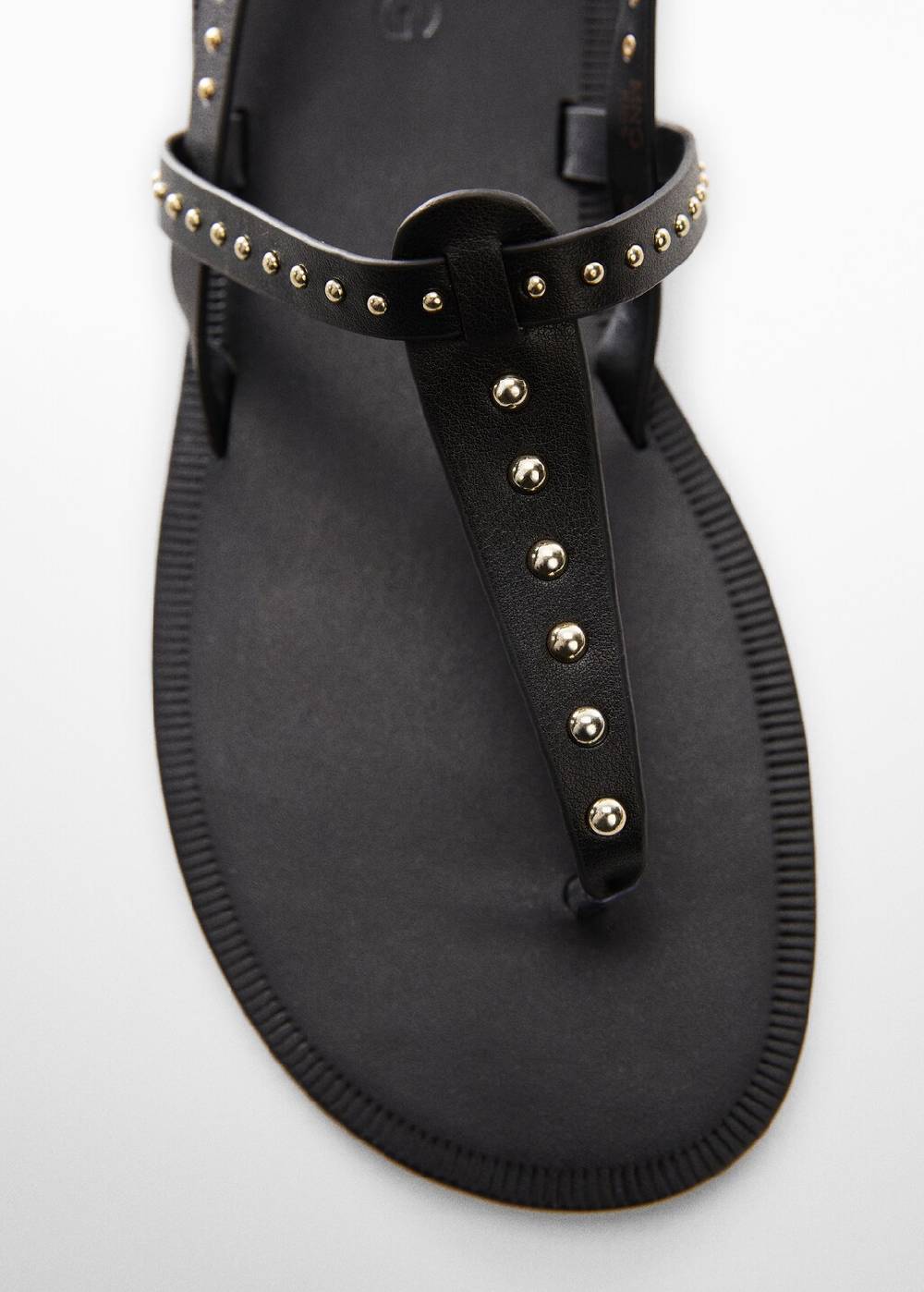 Mango Riemensandale Mit Perlenverzierung