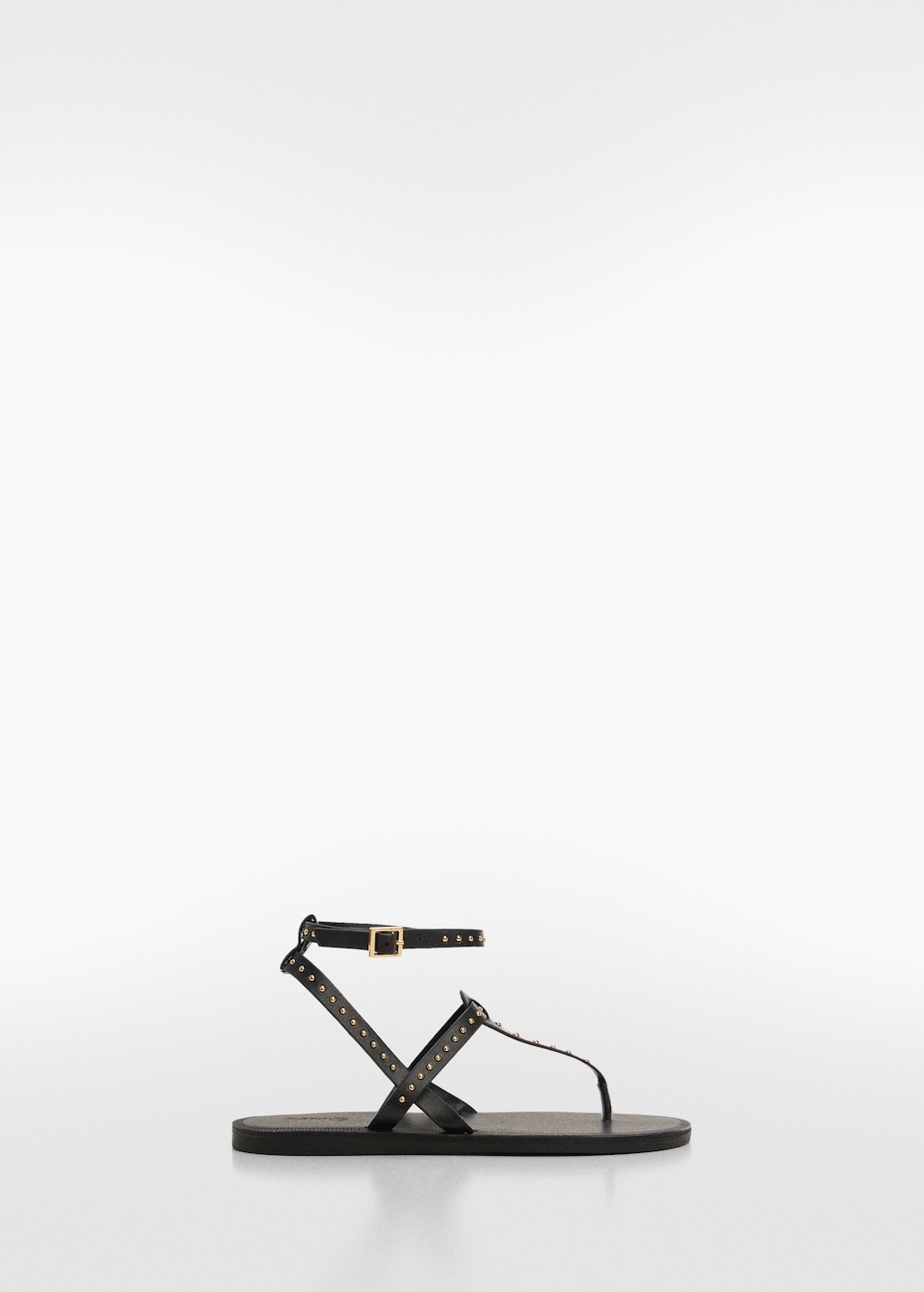 Mango Riemensandale Mit Perlenverzierung