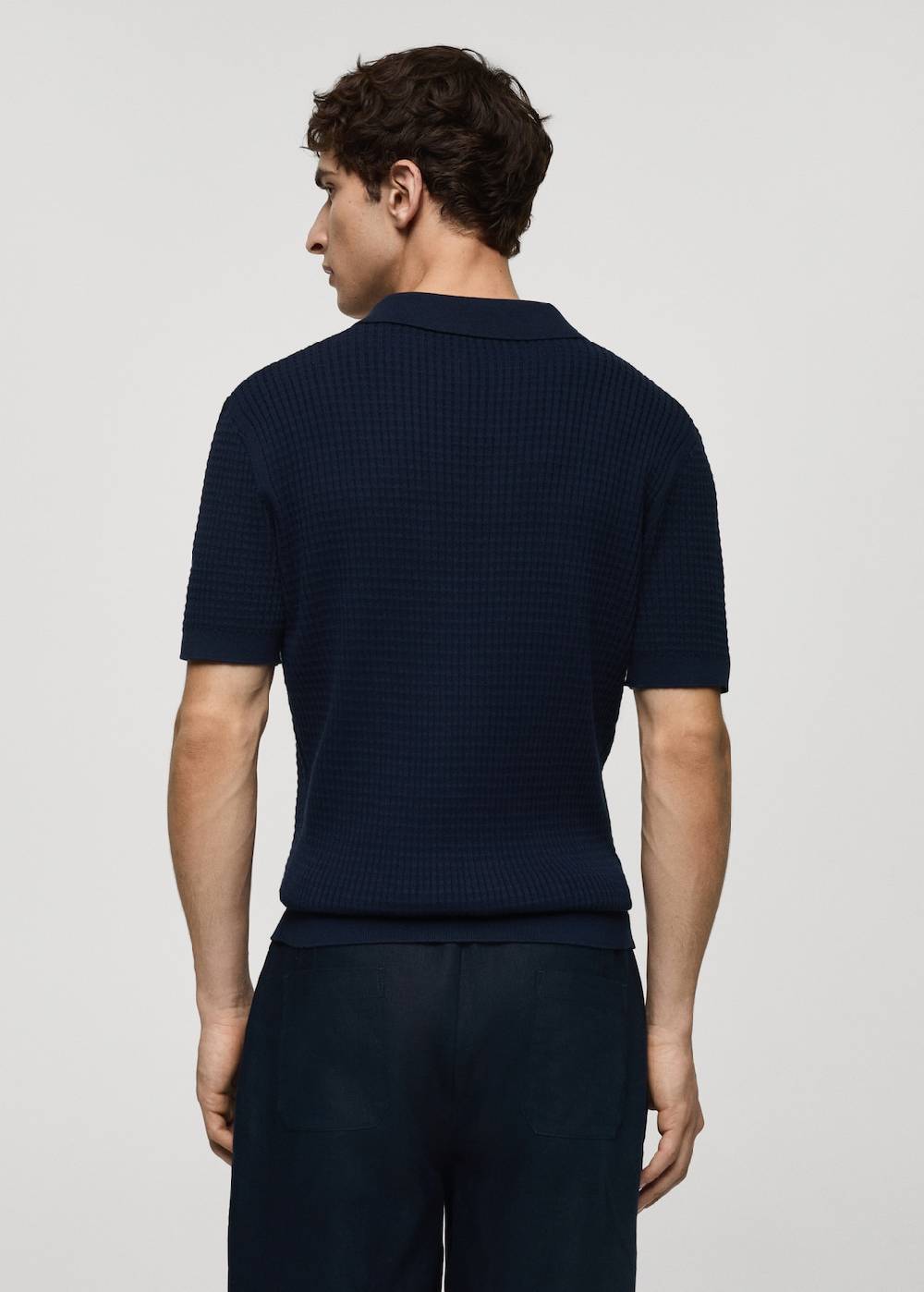 Mango Rippstrick-Poloshirt