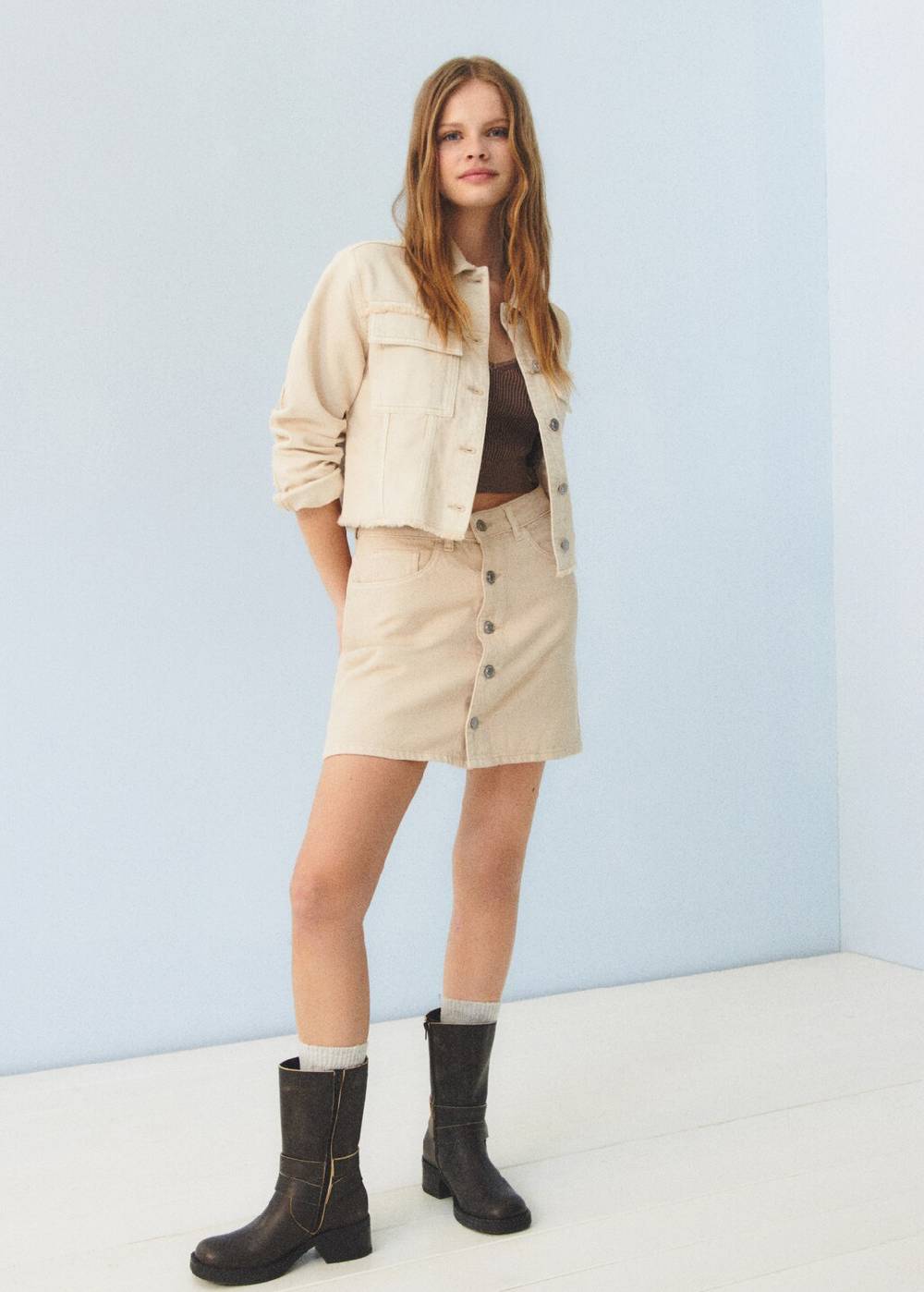 Mango Rock Mit Knöpfen