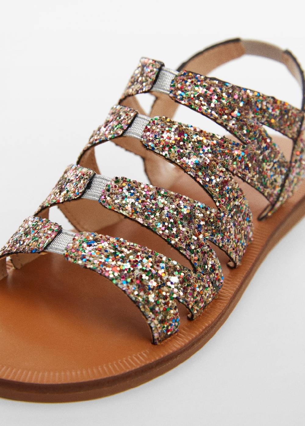 Mango Sandale Mit Glitzereffekt