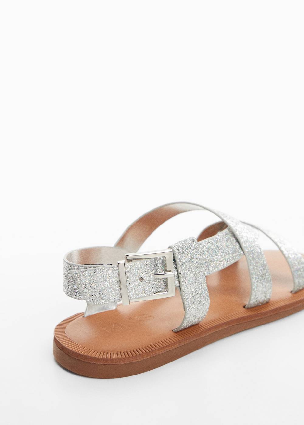 Mango Sandale Mit Glitzereffekt