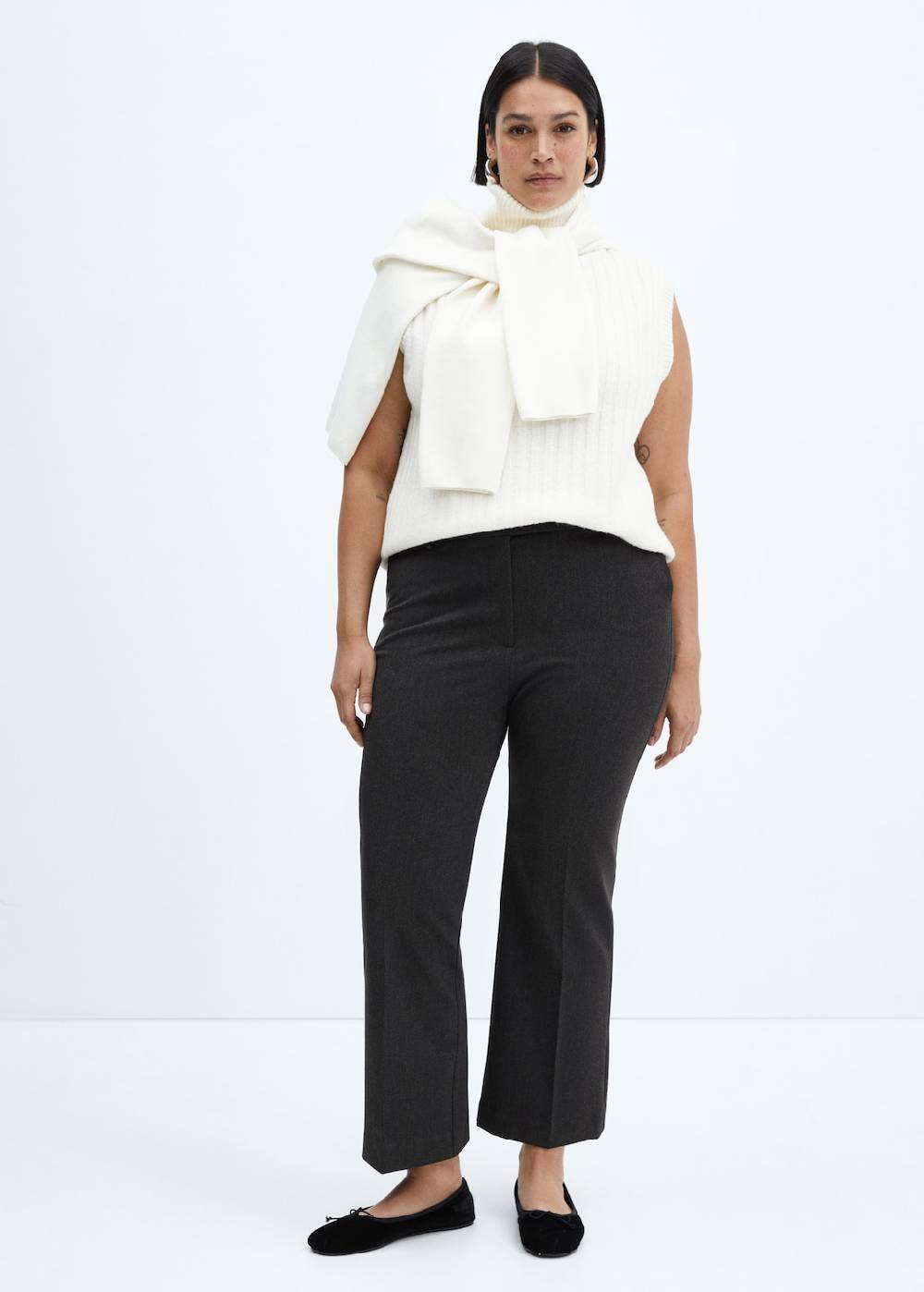 Mango Schlaghose In Cropped-Länge