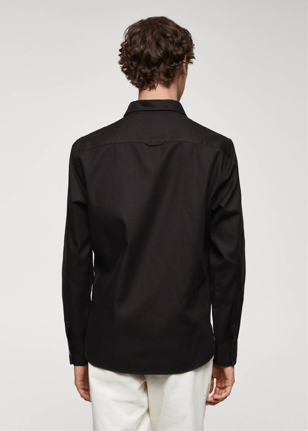 Mango Serge-Hemd Aus Aufgerauter Baumwolle