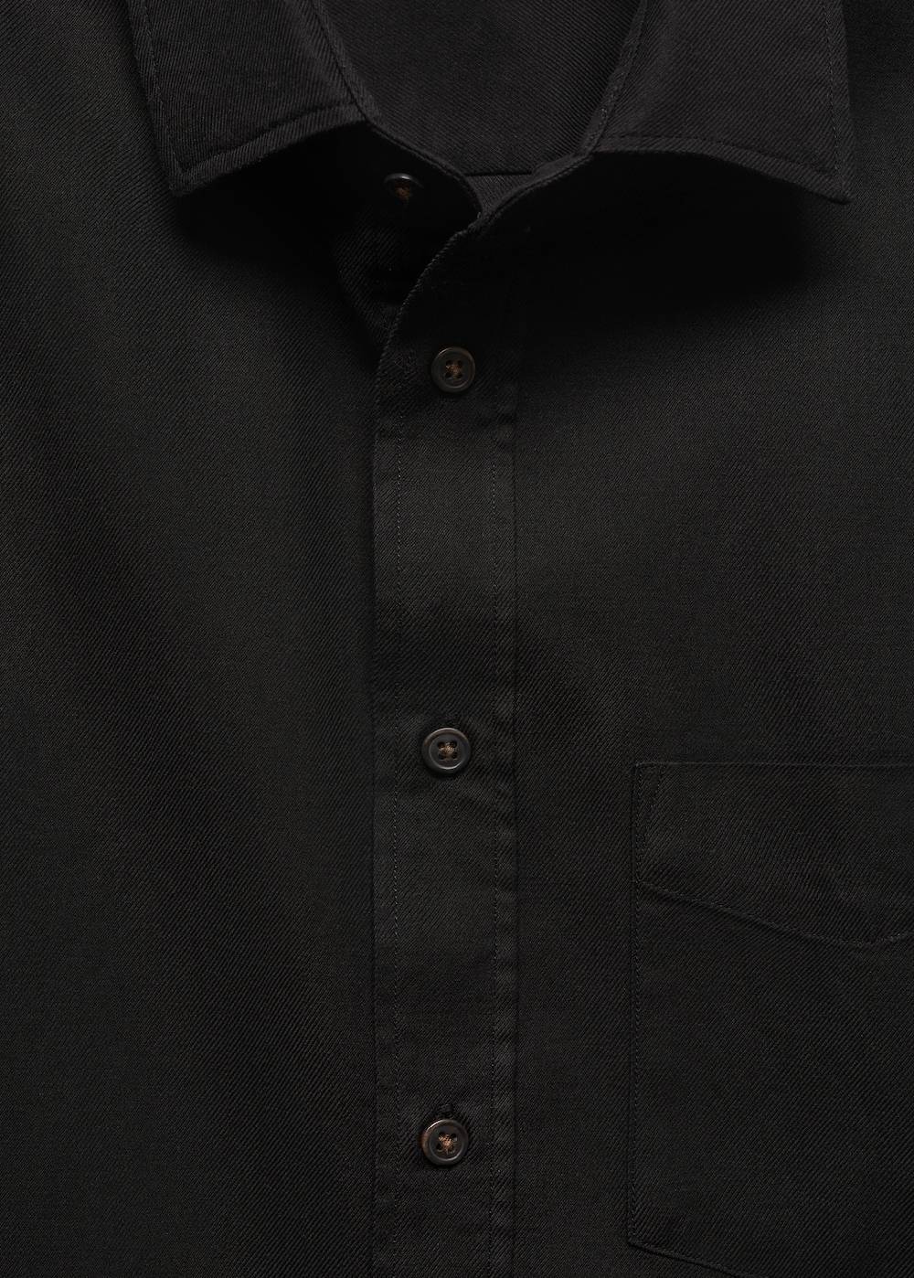 Mango Serge-Hemd Aus Aufgerauter Baumwolle