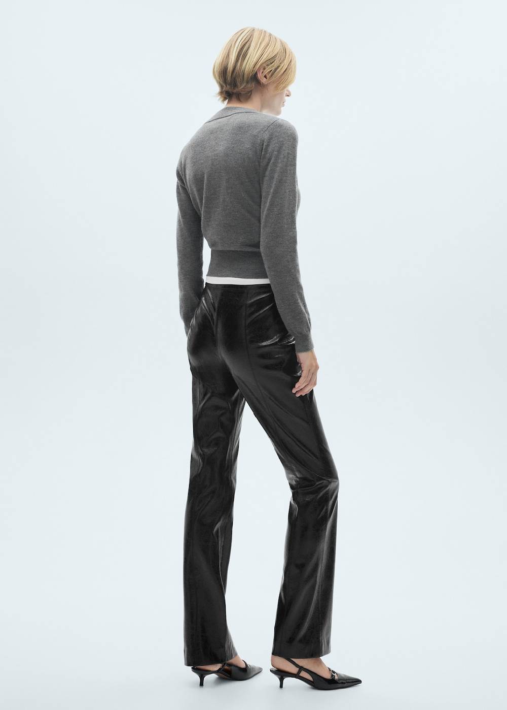 Mango Skinny-Hose Mit Leder-Effekt