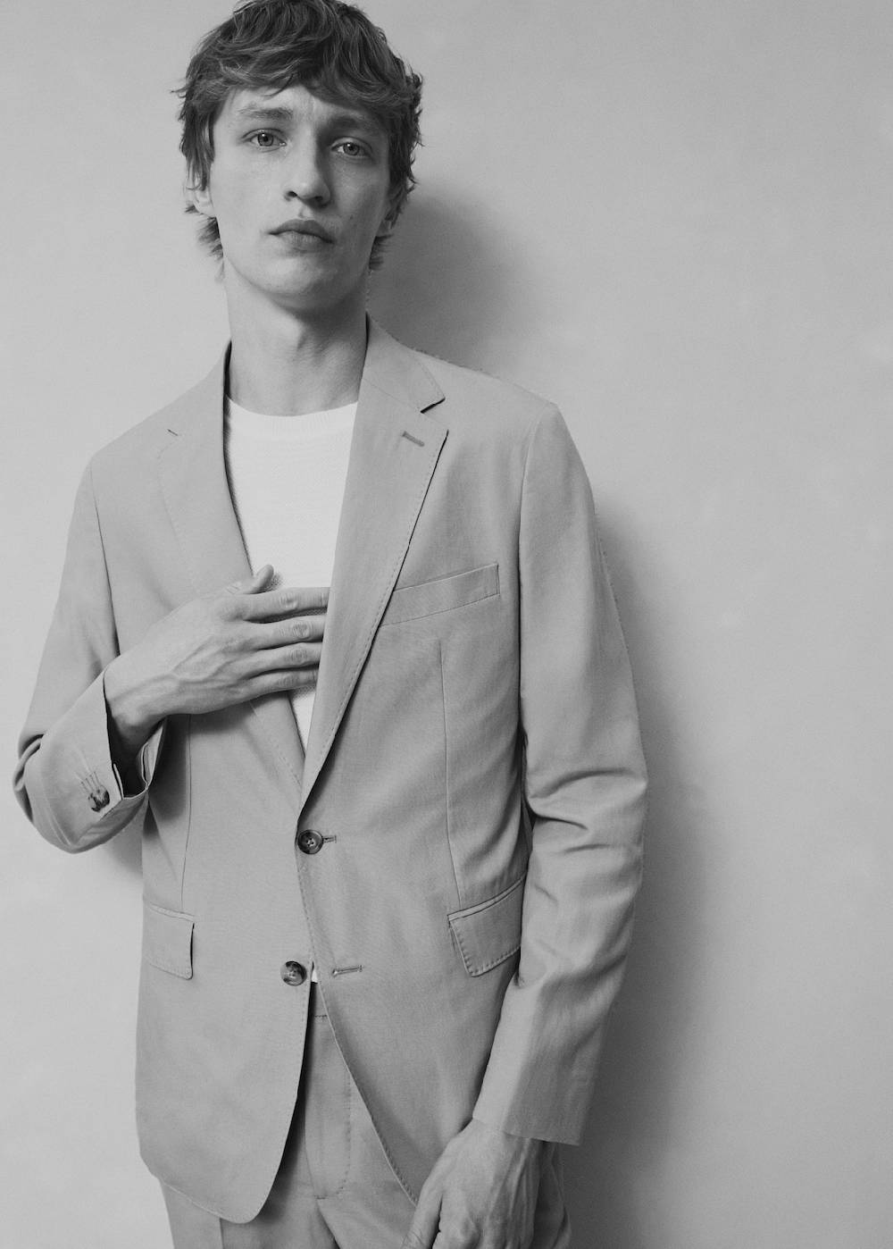 Mango Slim Fit-Anzugblazer Aus Leinengemisch