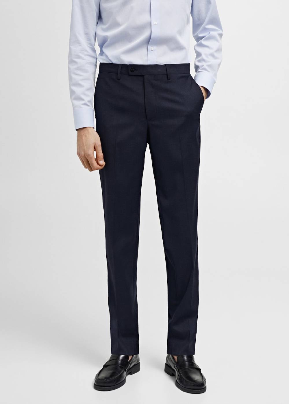 Mango Slim Fit-Anzughose aus Stretchstoff