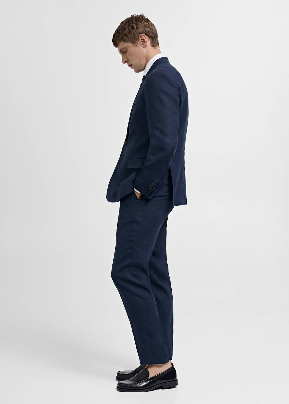 Mango Slim Fit-Anzugjacke Aus 100 % Leinen