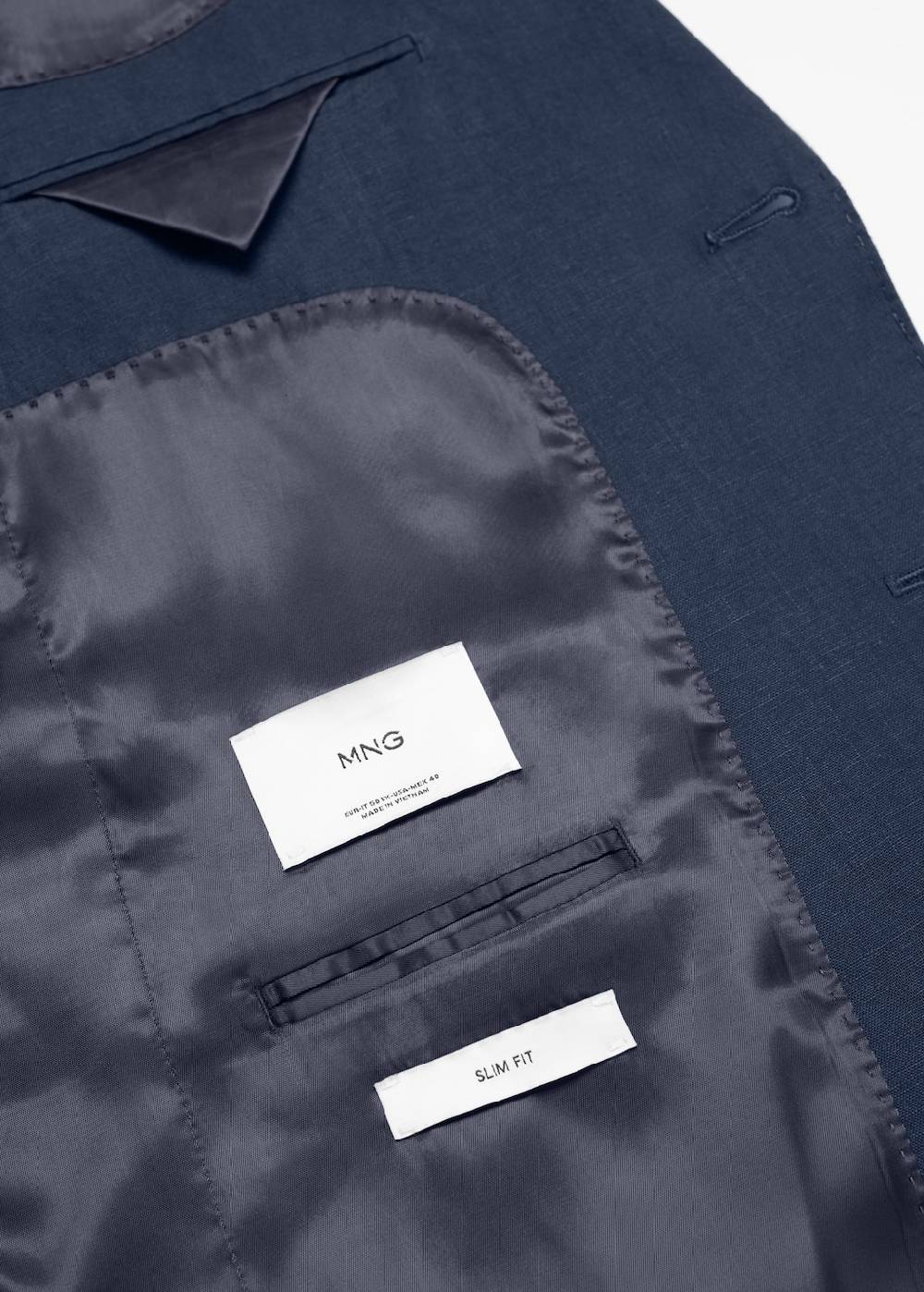 Mango Slim Fit-Anzugjacke Aus 100 % Leinen