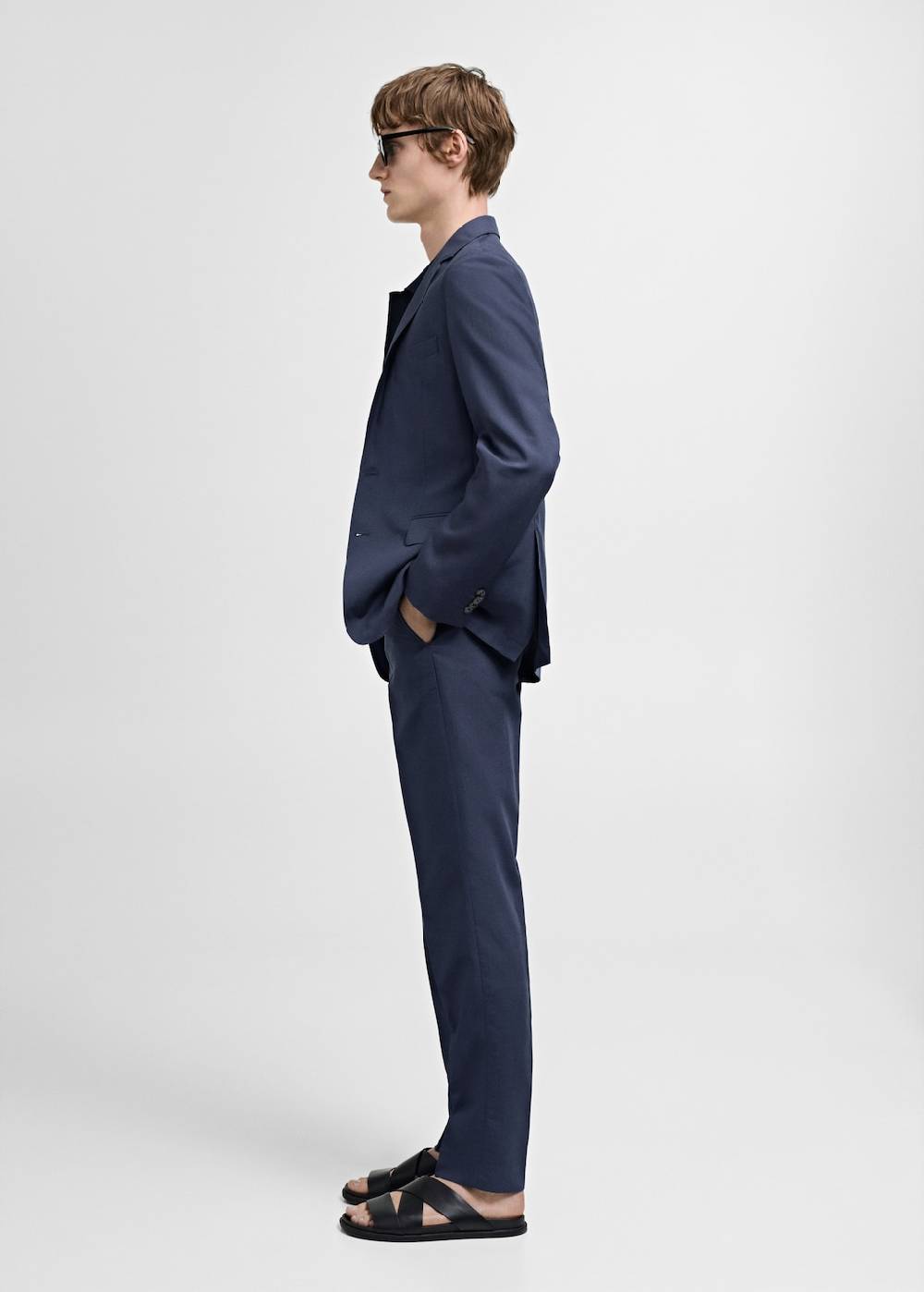 Mango Slim Fit-Anzugsakko Aus Stretchbaumwolle