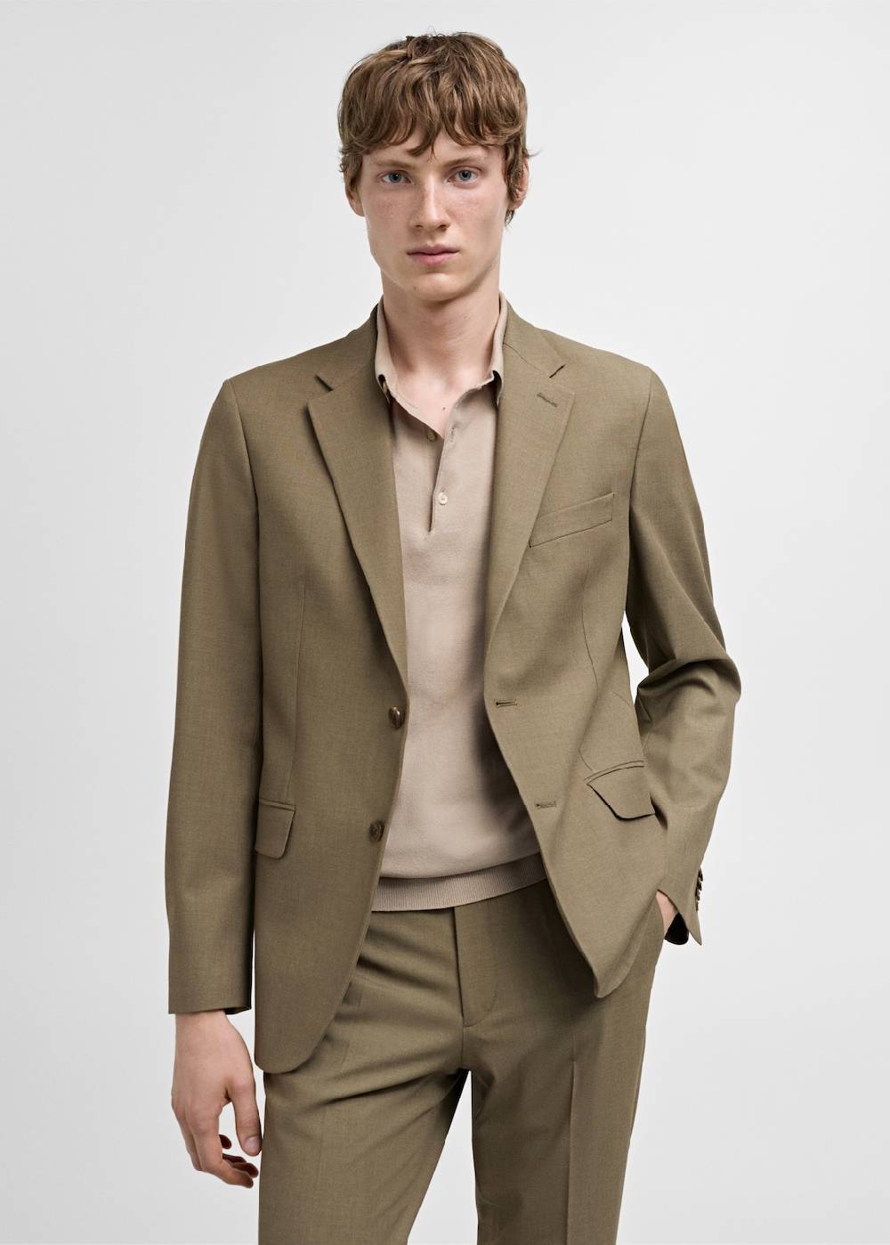 Mango Slim Fit-Anzugsakko aus Stretchbaumwolle