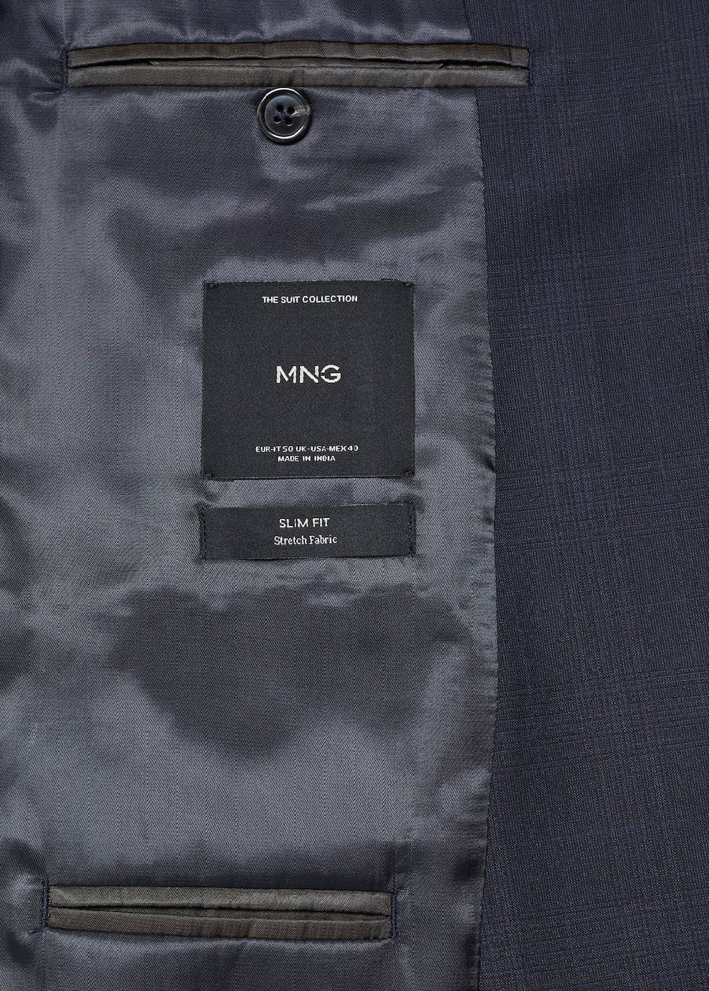 Mango Slim Fit-Anzugsakko Aus Stretchbaumwolle