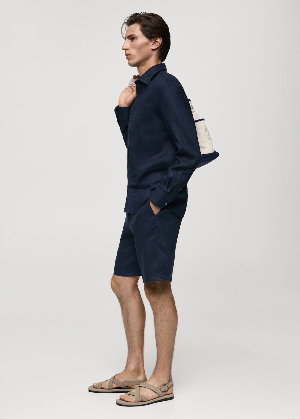 Mango Slim-Fit-Bermudashorts Aus 100 % Leinen