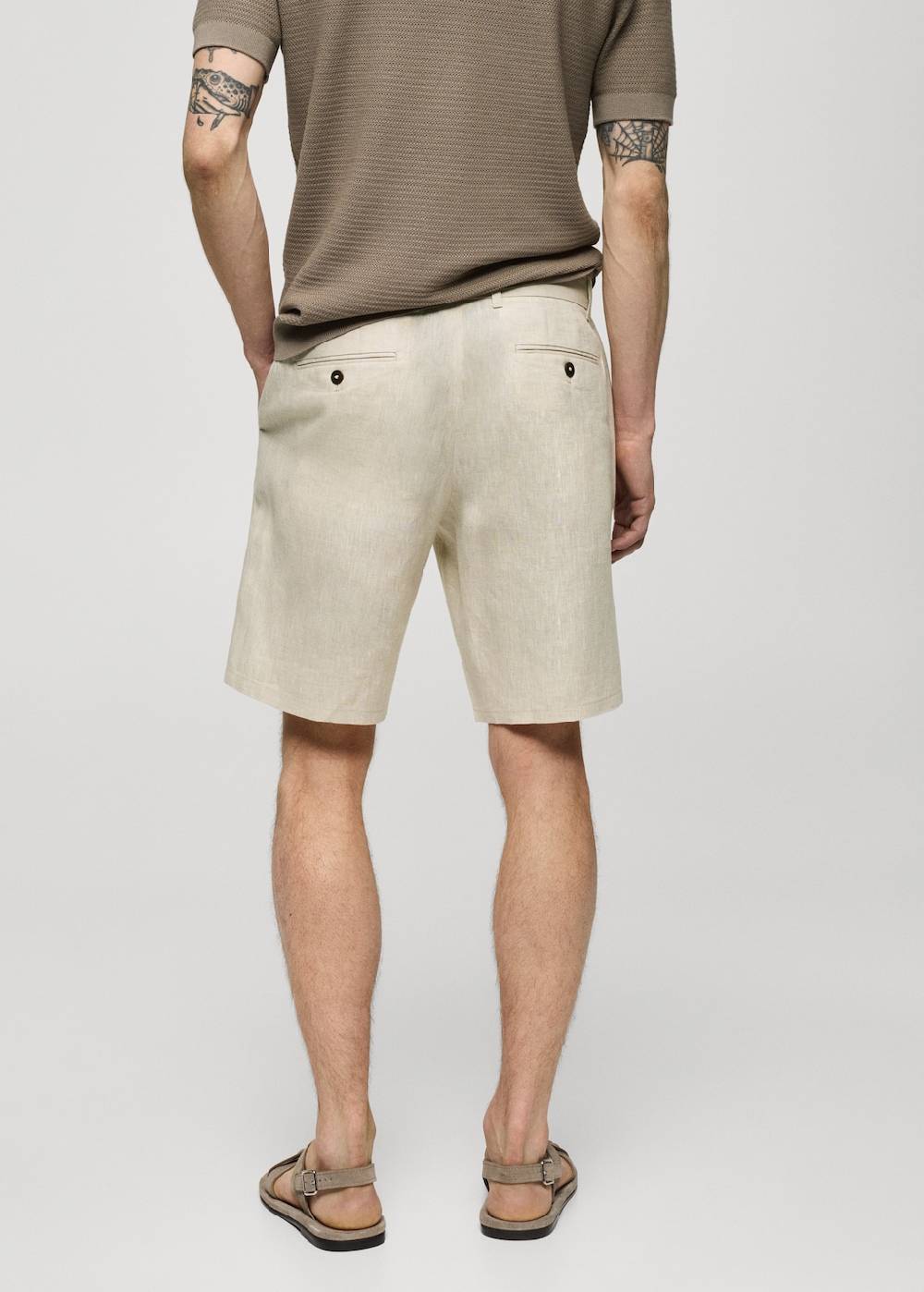 Mango Slim-Fit-Bermudashorts Aus 100 % Leinen