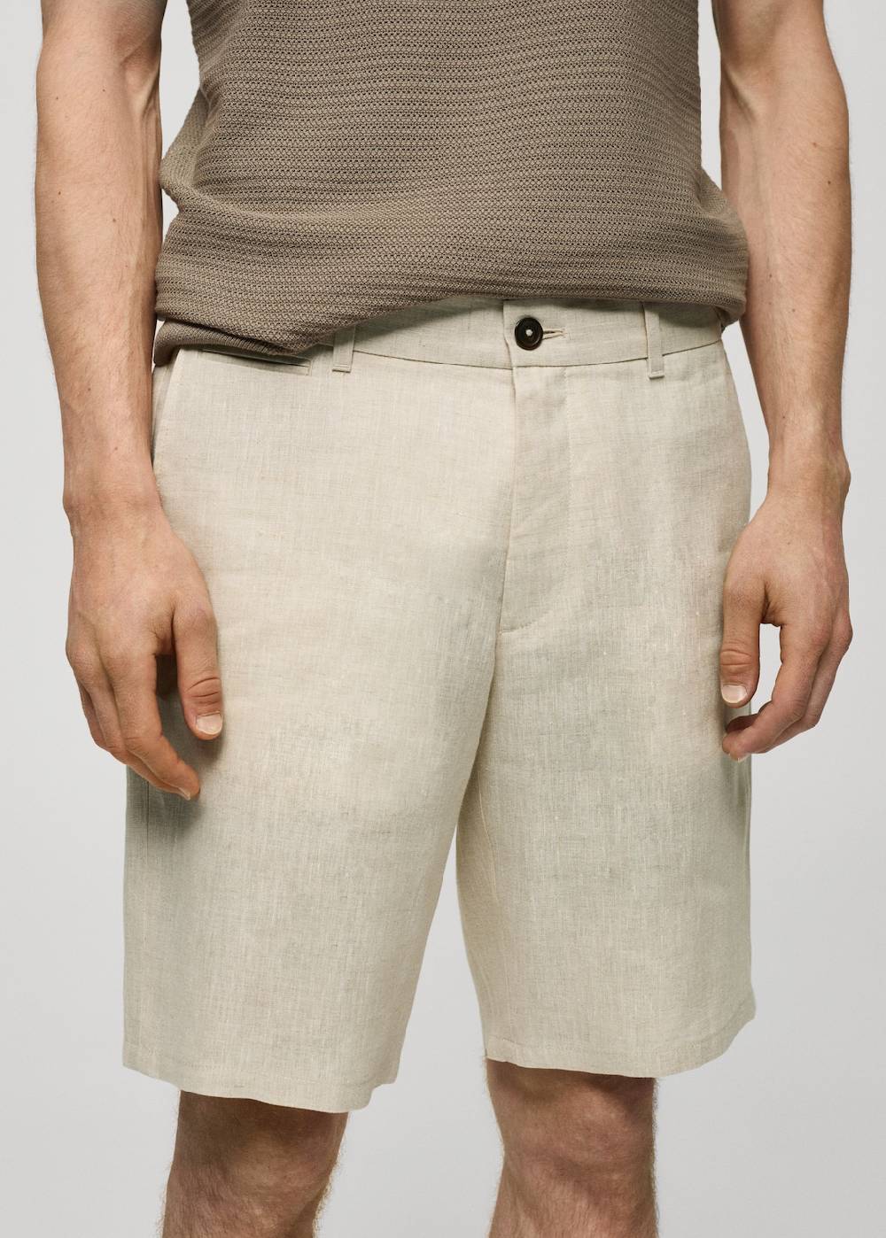 Mango Slim-Fit-Bermudashorts Aus 100 % Leinen