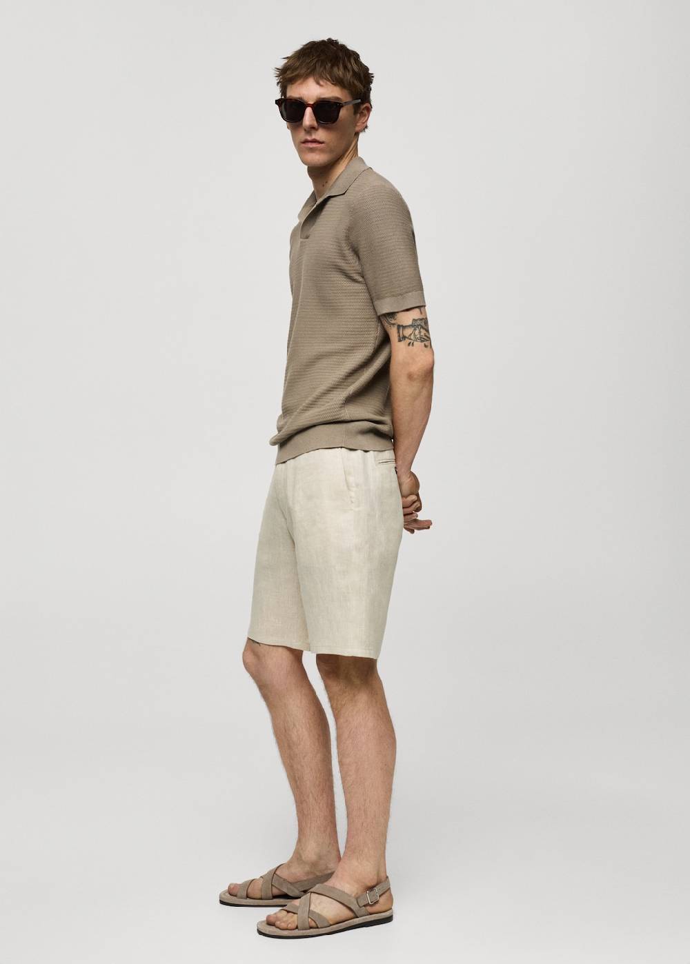 Mango Slim-Fit-Bermudashorts Aus 100 % Leinen