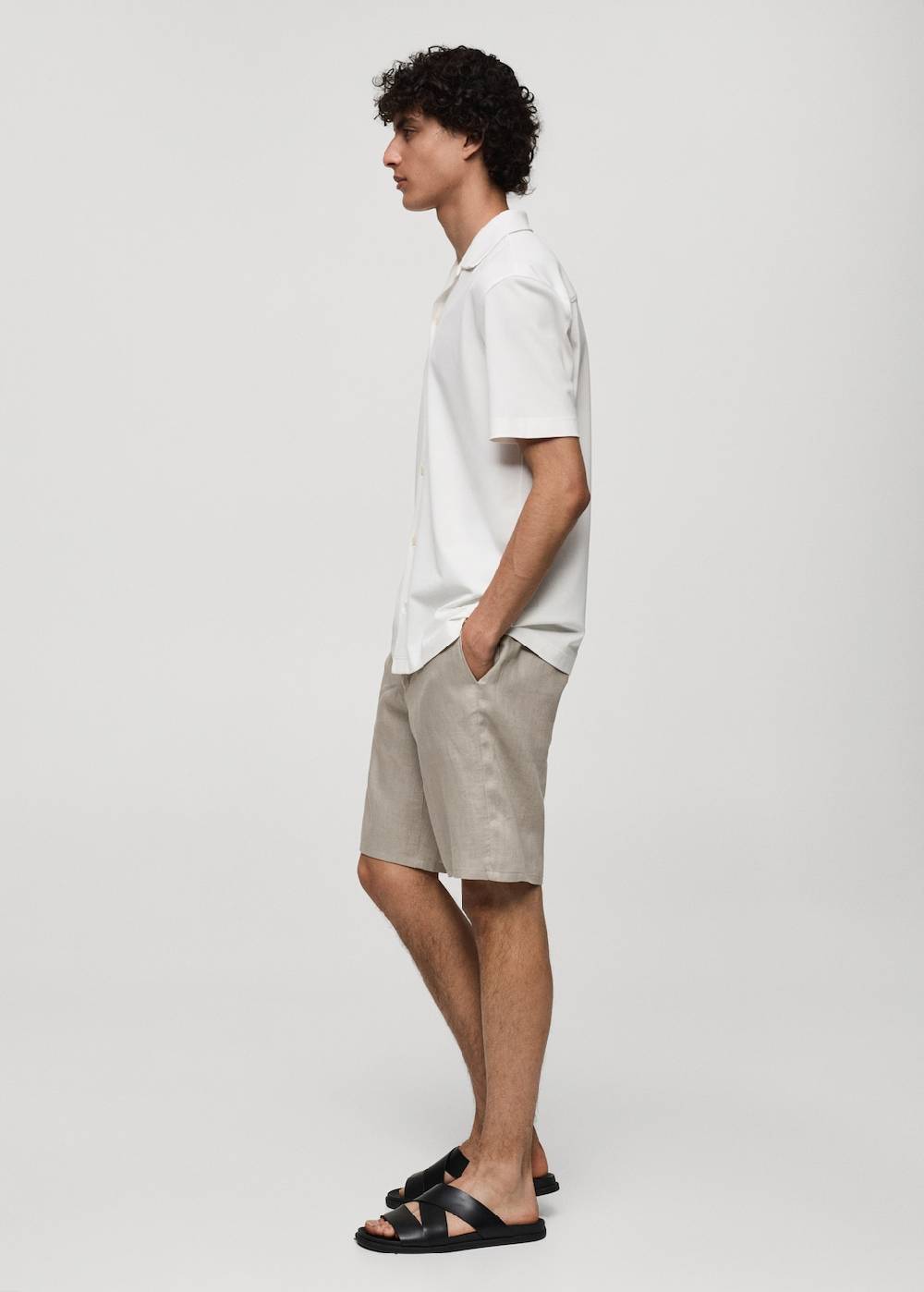 Mango Slim-Fit-Bermudashorts Aus 100 % Leinen