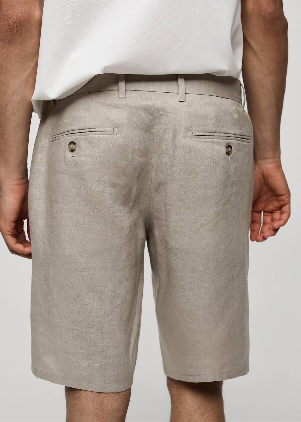 Mango Slim-Fit-Bermudashorts Aus 100 % Leinen