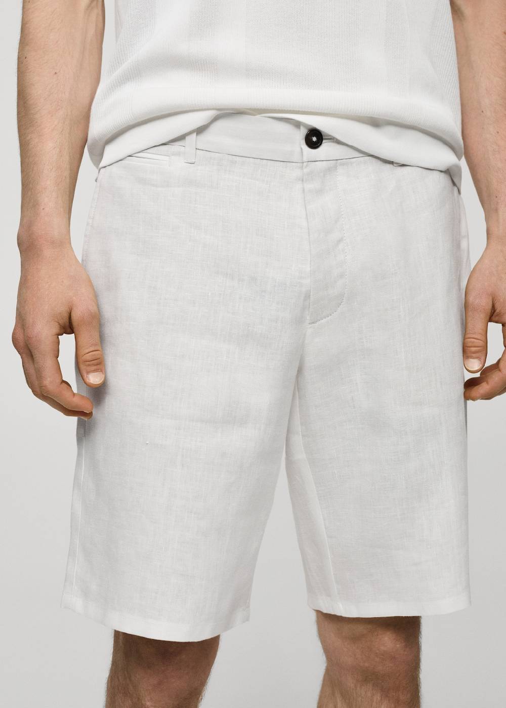 Mango Slim-Fit-Bermudashorts Aus 100 % Leinen