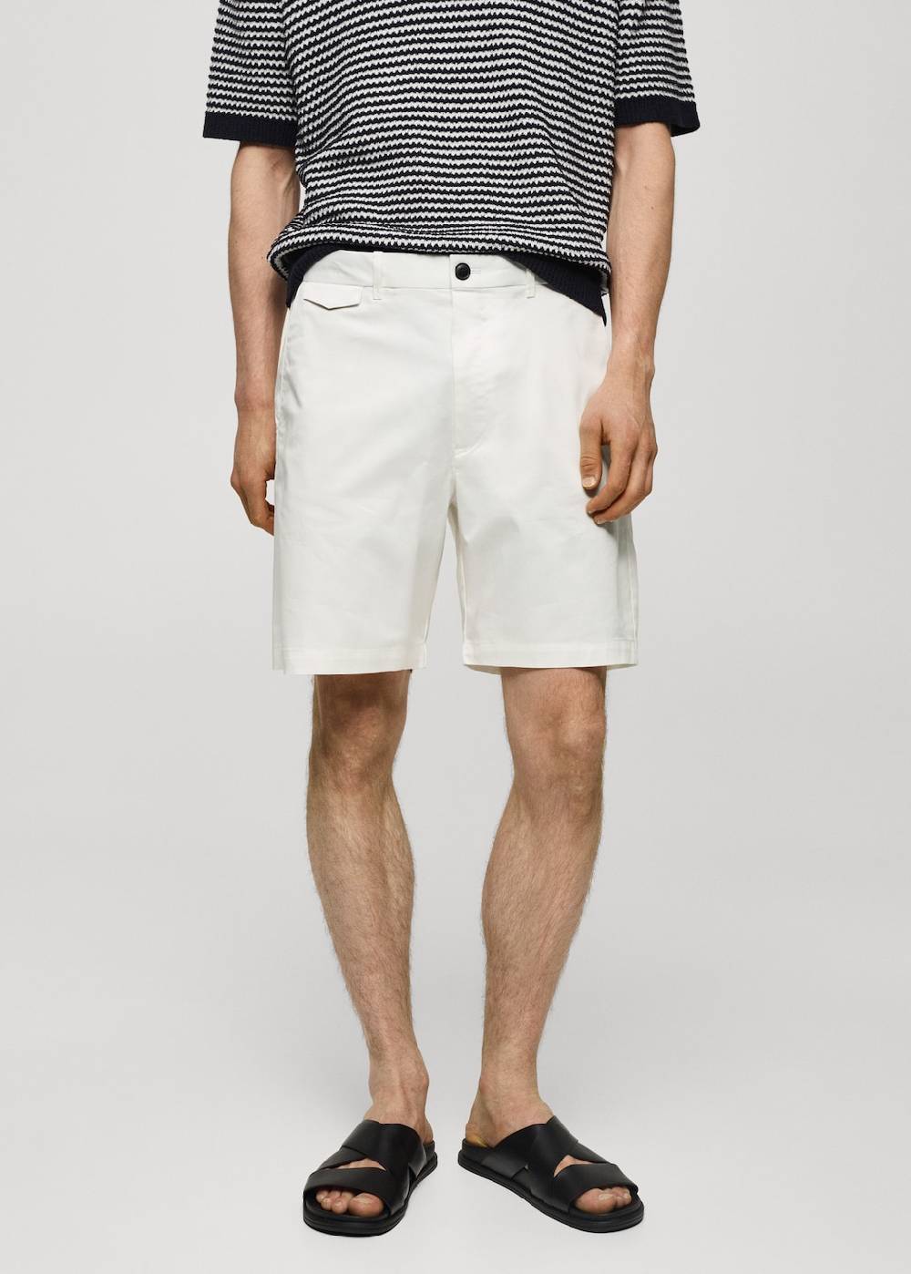Mango Slim Fit-Bermudashorts aus Baumwolle