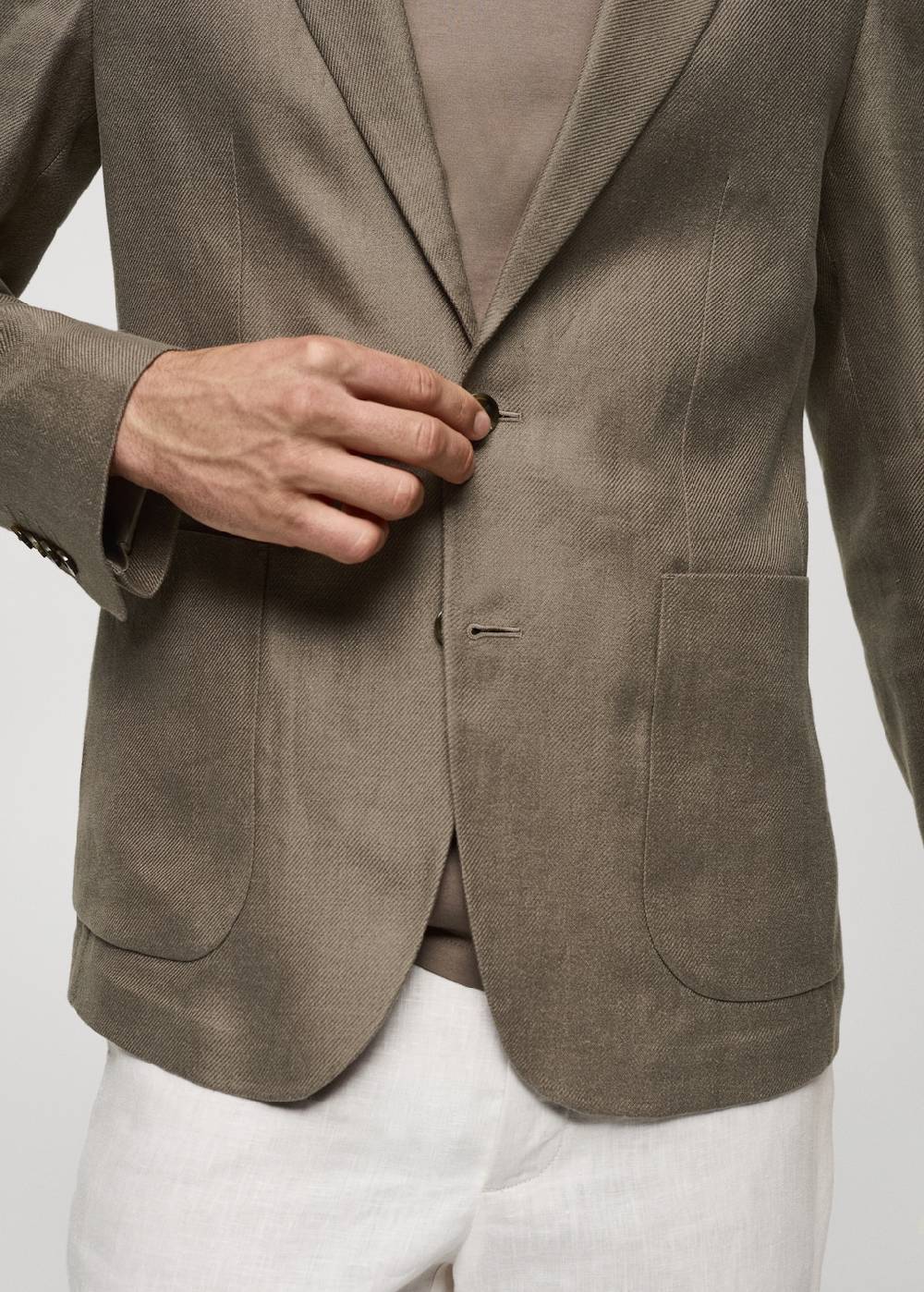 Mango Slim Fit-Blazer Aus 100 % Leinen