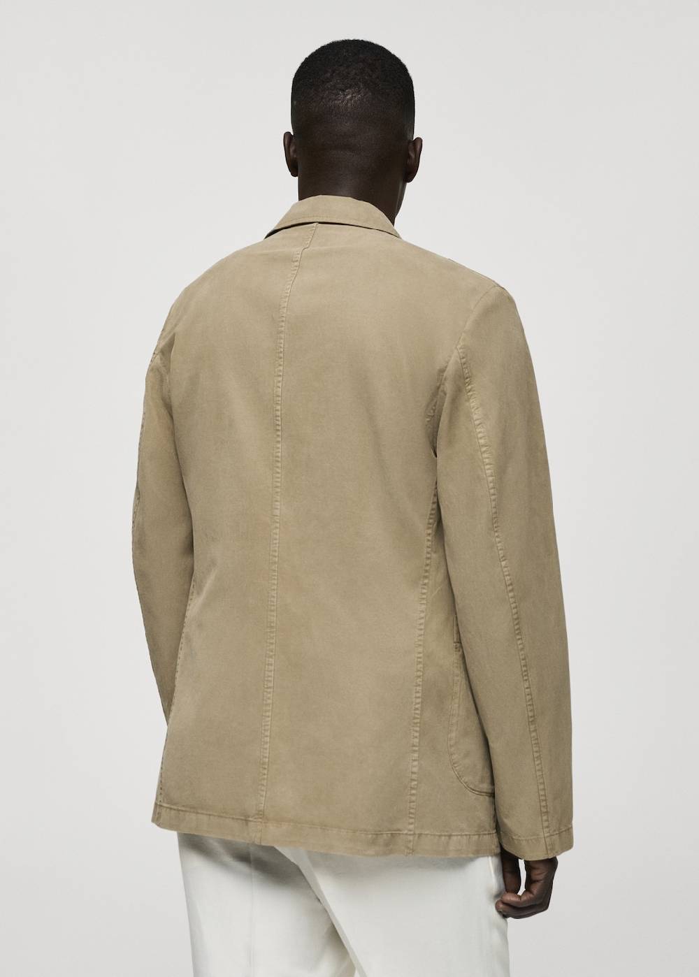 Mango Slim Fit Blazer Aus Leinen Mit Baumwolle