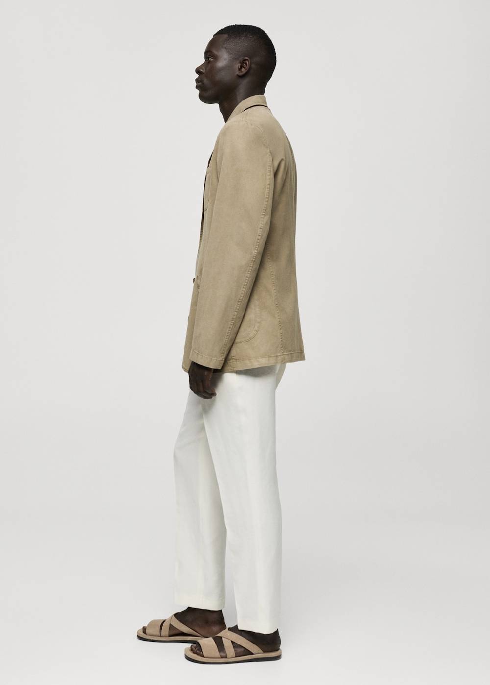 Mango Slim Fit Blazer Aus Leinen Mit Baumwolle