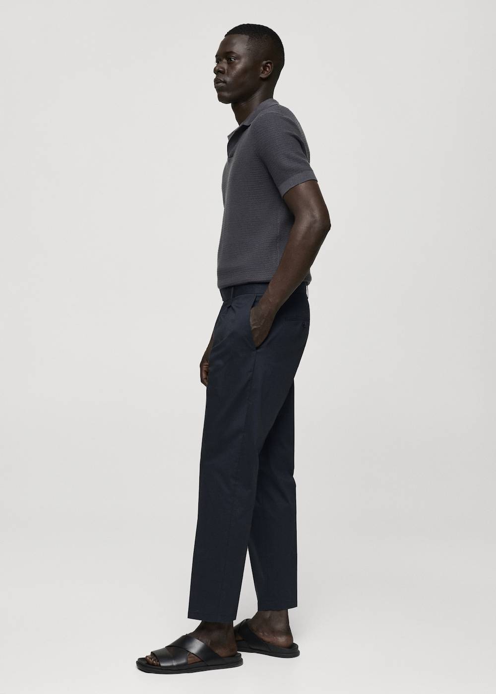 Mango Slim Fit-Bundfaltenhose Aus Baumwolle