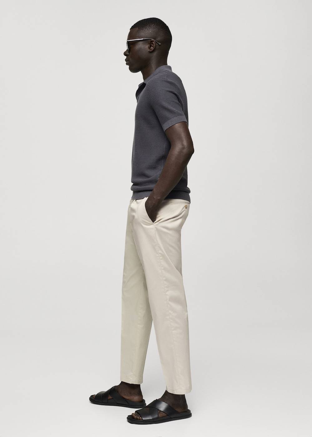 Mango Slim Fit-Bundfaltenhose Aus Baumwolle