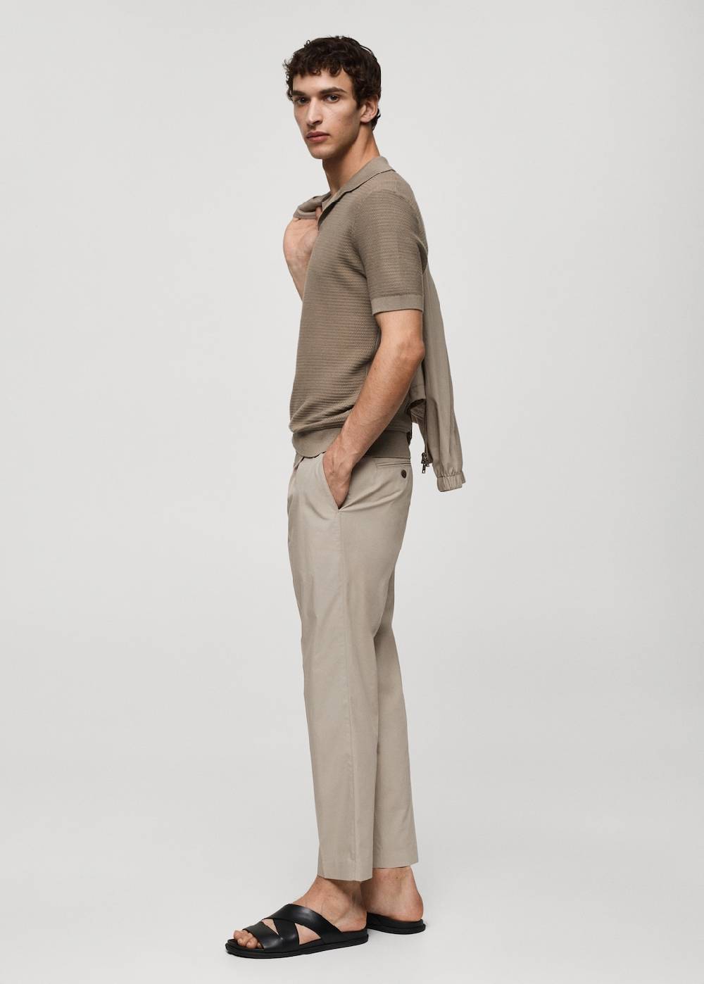 Mango Slim-Fit-Bundfaltenhose Aus Lyocell