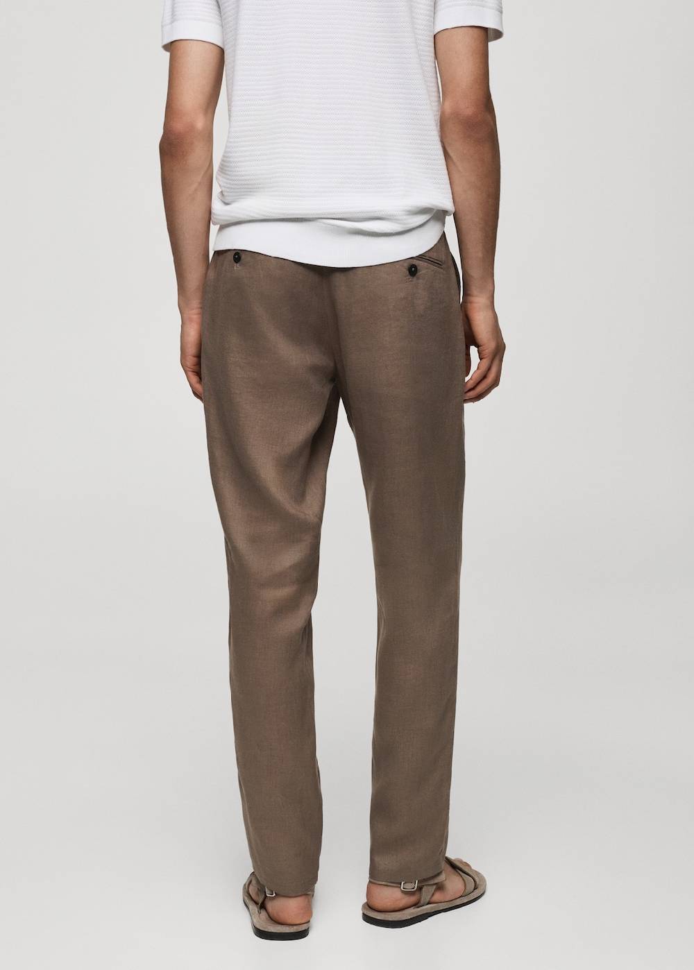 Mango Slim Fit-Hose Aus 100 % Leinen