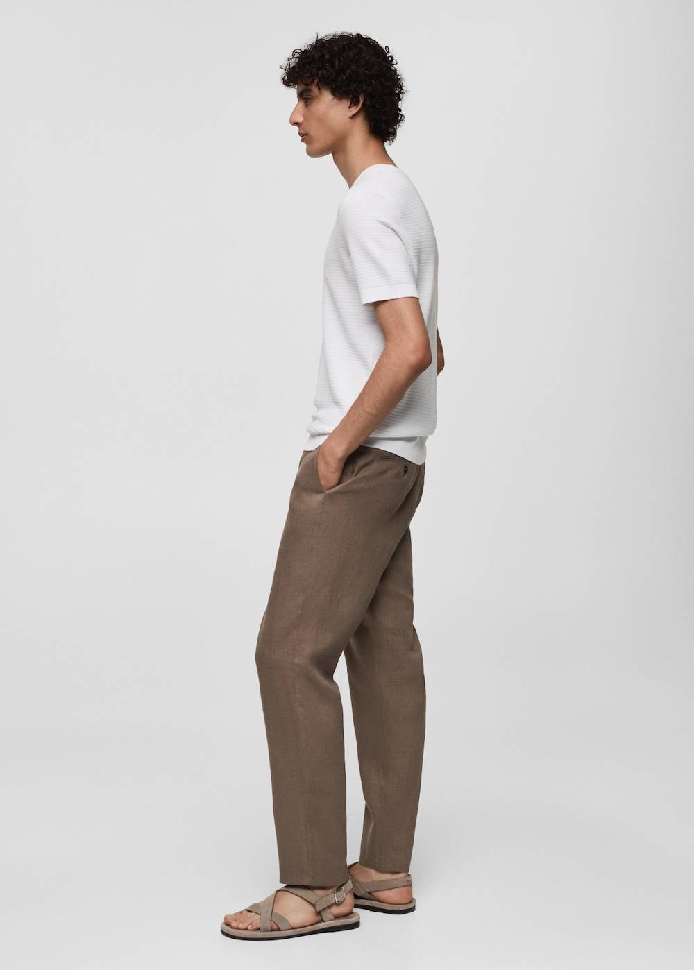 Mango Slim Fit-Hose Aus 100 % Leinen