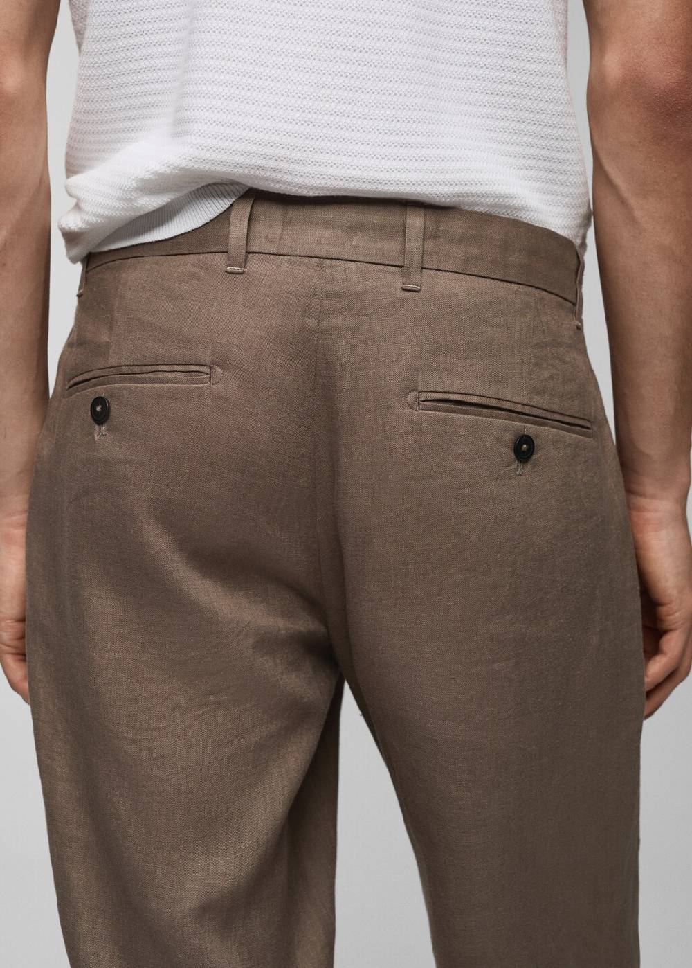 Mango Slim Fit-Hose Aus 100 % Leinen
