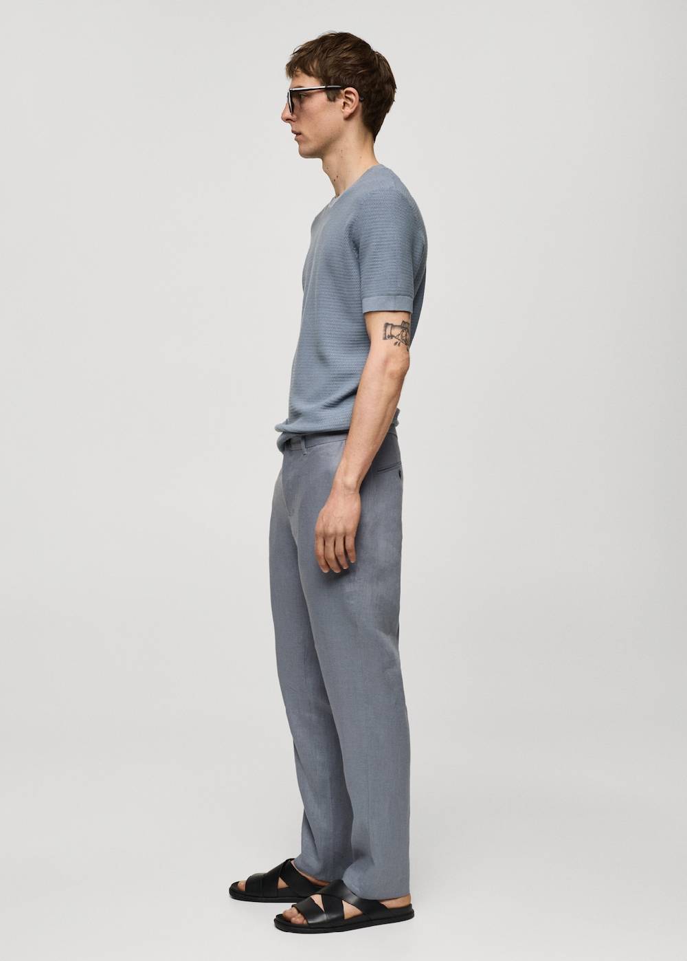 Mango Slim Fit-Hose Aus 100 % Leinen