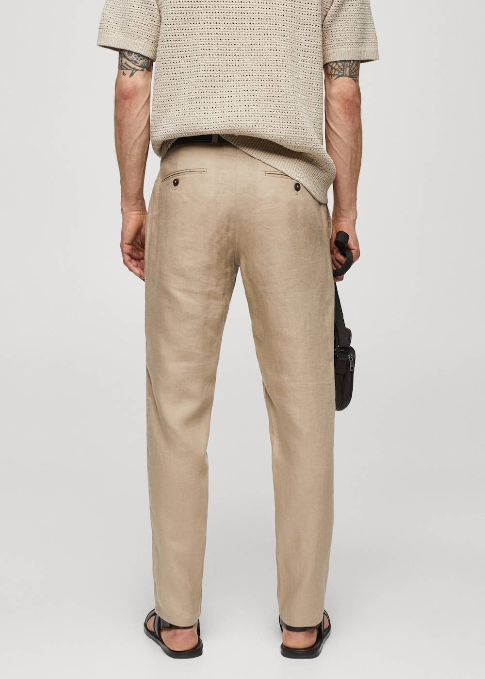 Mango Slim Fit-Hose Aus 100 % Leinen