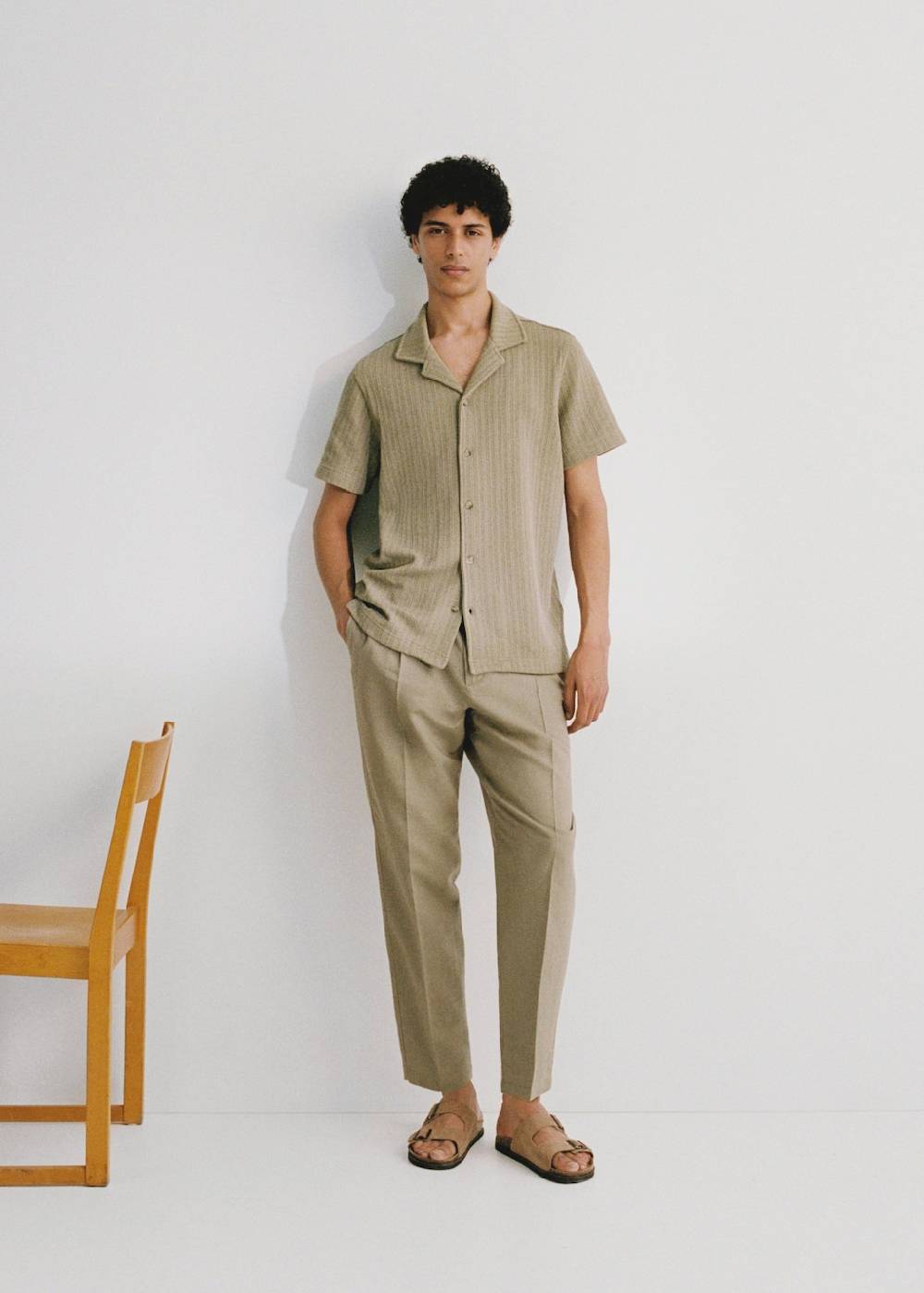 Mango Slim Fit-Leinenhose Mit Kordel