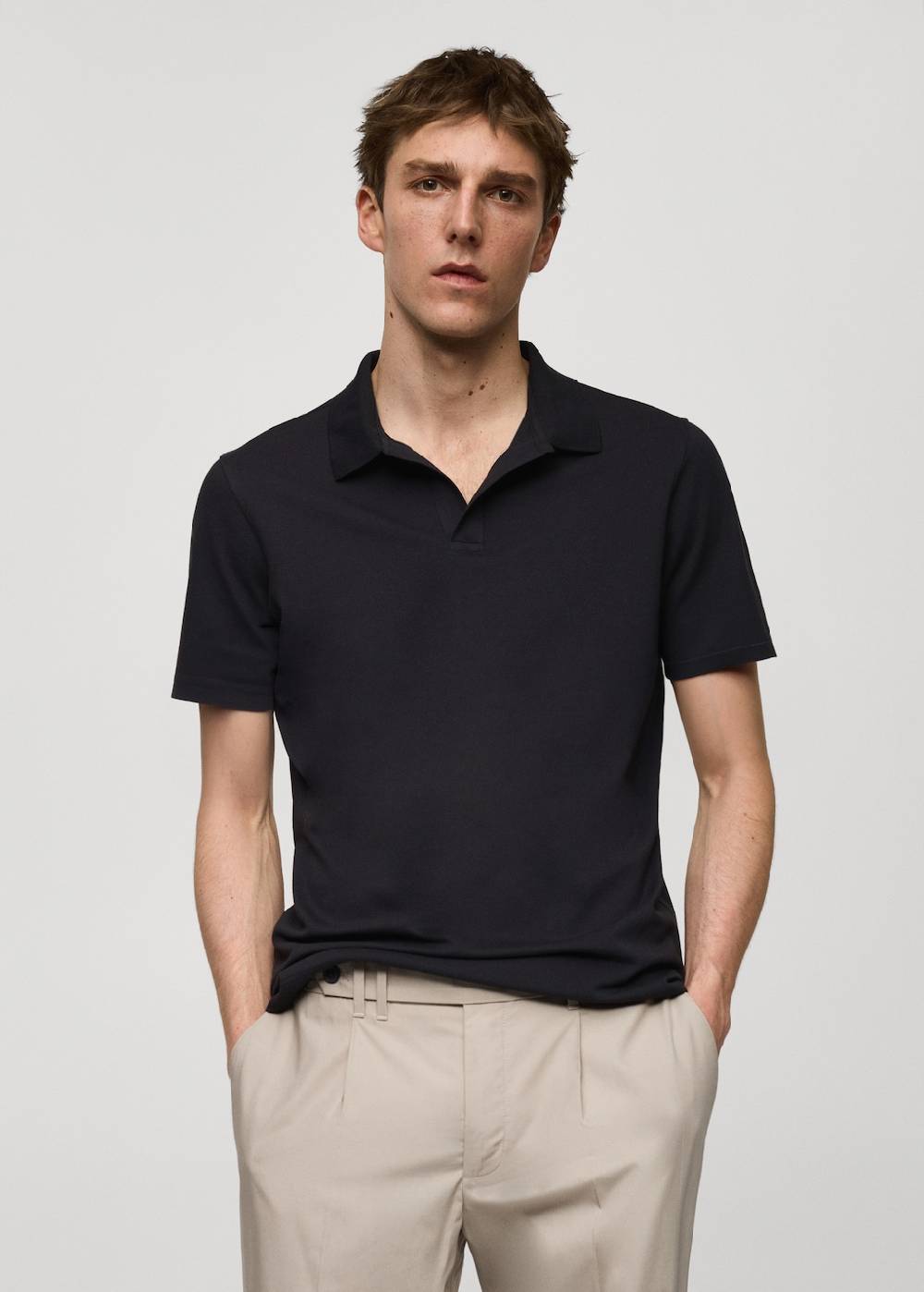 Mango Slim Fit-Poloshirt aus Baumwoll-Piqué