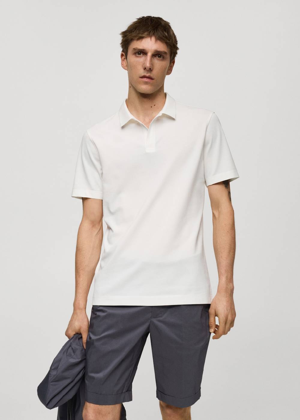 Mango Slim Fit-Poloshirt aus Baumwoll-Piqué