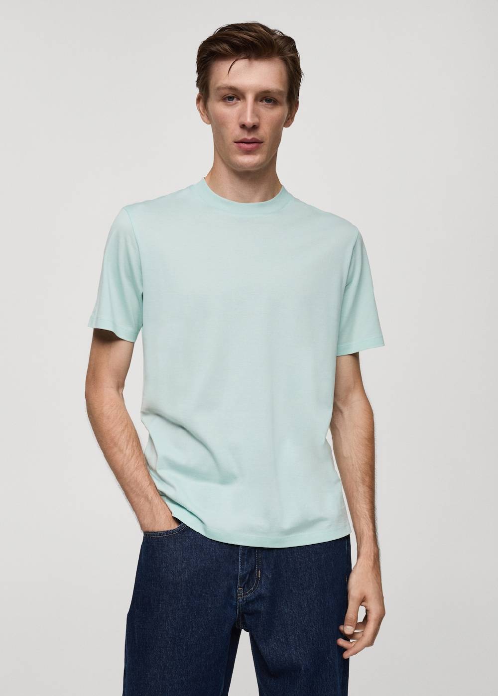 Mango Slim-Fit-T-Shirt aus 100 % Baumwolle