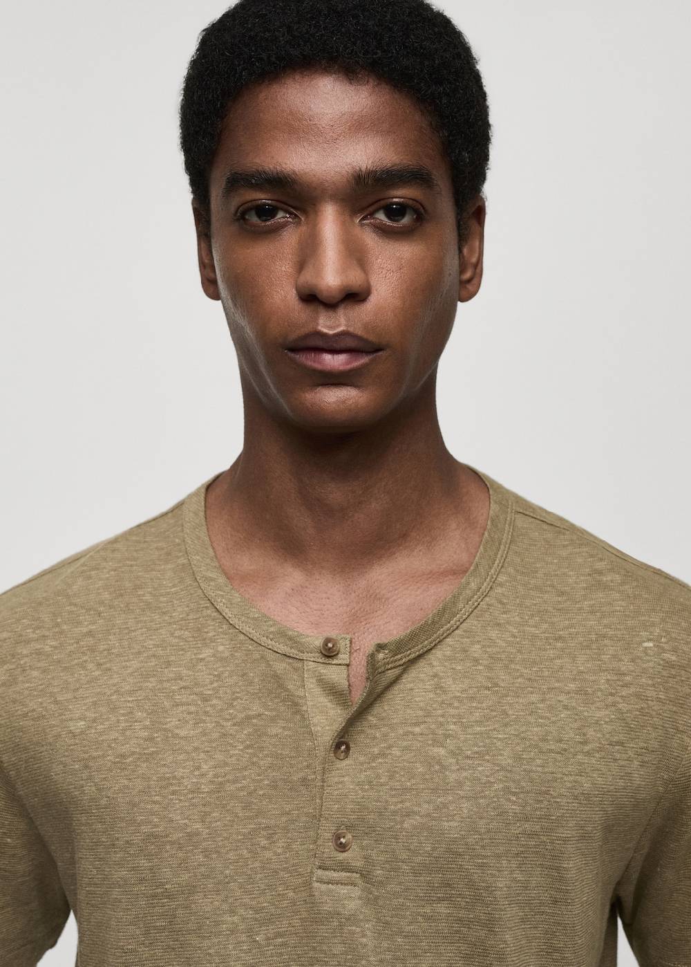 Mango Slim-Fit-T-Shirt Aus Leinengemisch