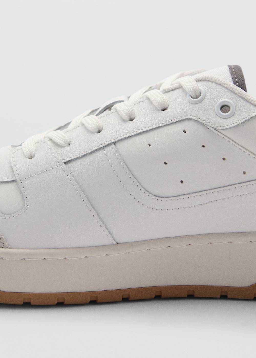 Mango Sneakers Mit Kontrastierenden Lederdetails