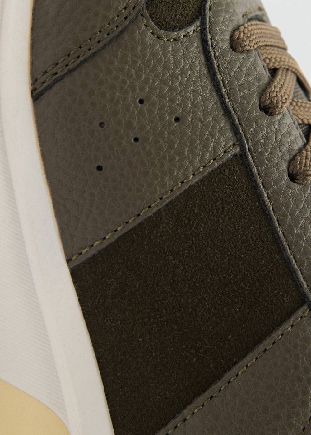 Mango Sneakers Mit Kontrastierenden Lederdetails