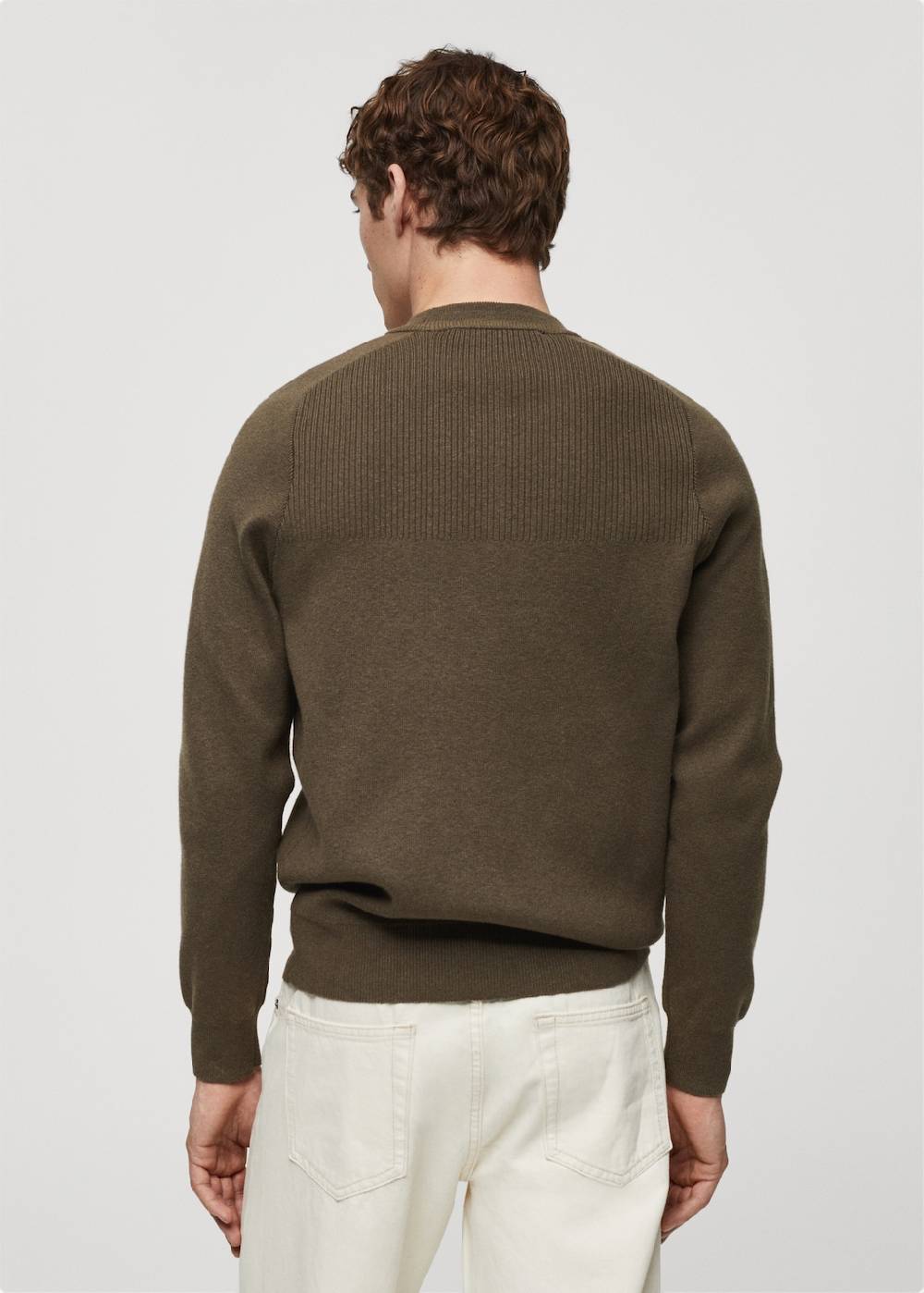 Mango Stretchpullover Mit Rippdetail