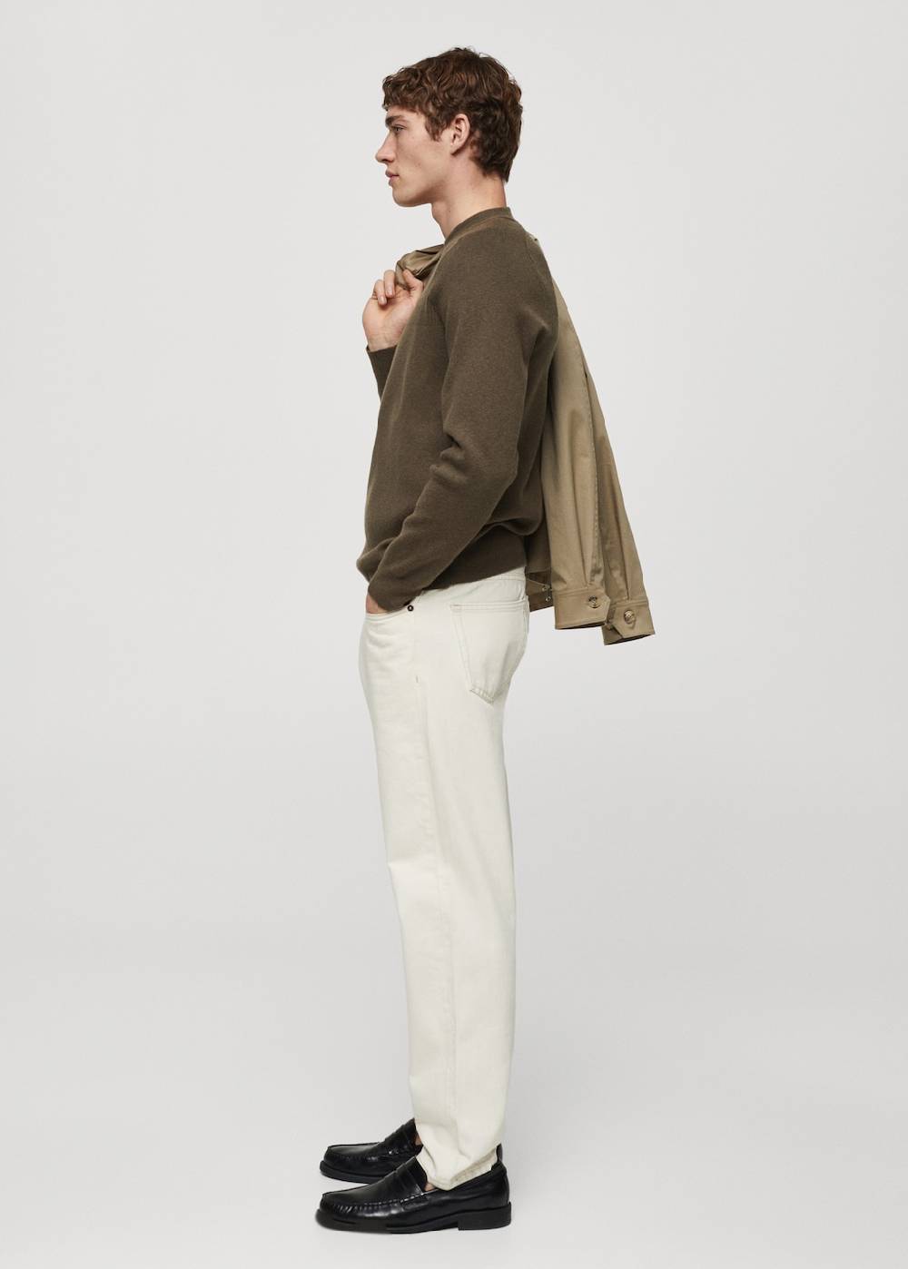 Mango Stretchpullover Mit Rippdetail