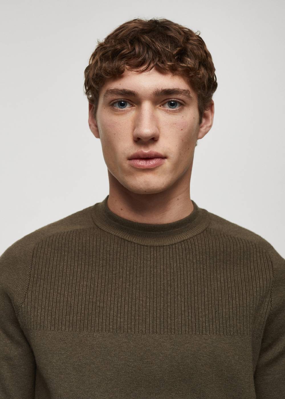 Mango Stretchpullover Mit Rippdetail