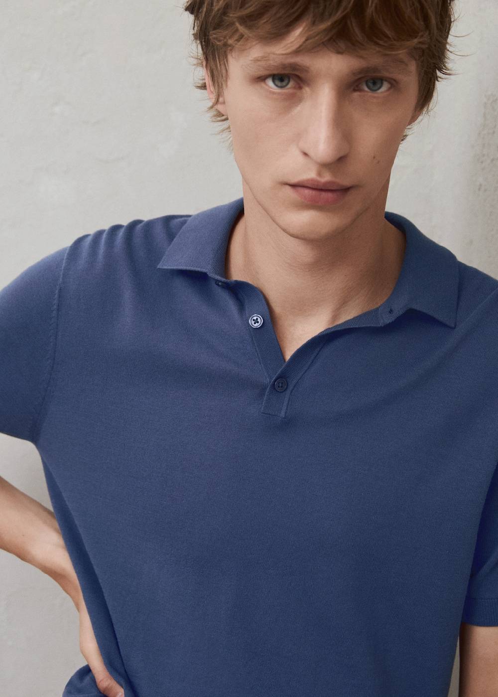Mango Strick-Poloshirt Aus 100 % Baumwolle