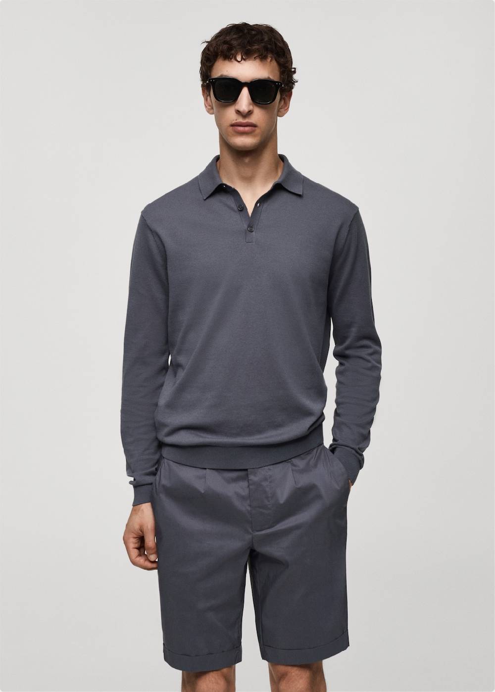 Mango Strick-Poloshirt aus 100 % Baumwolle