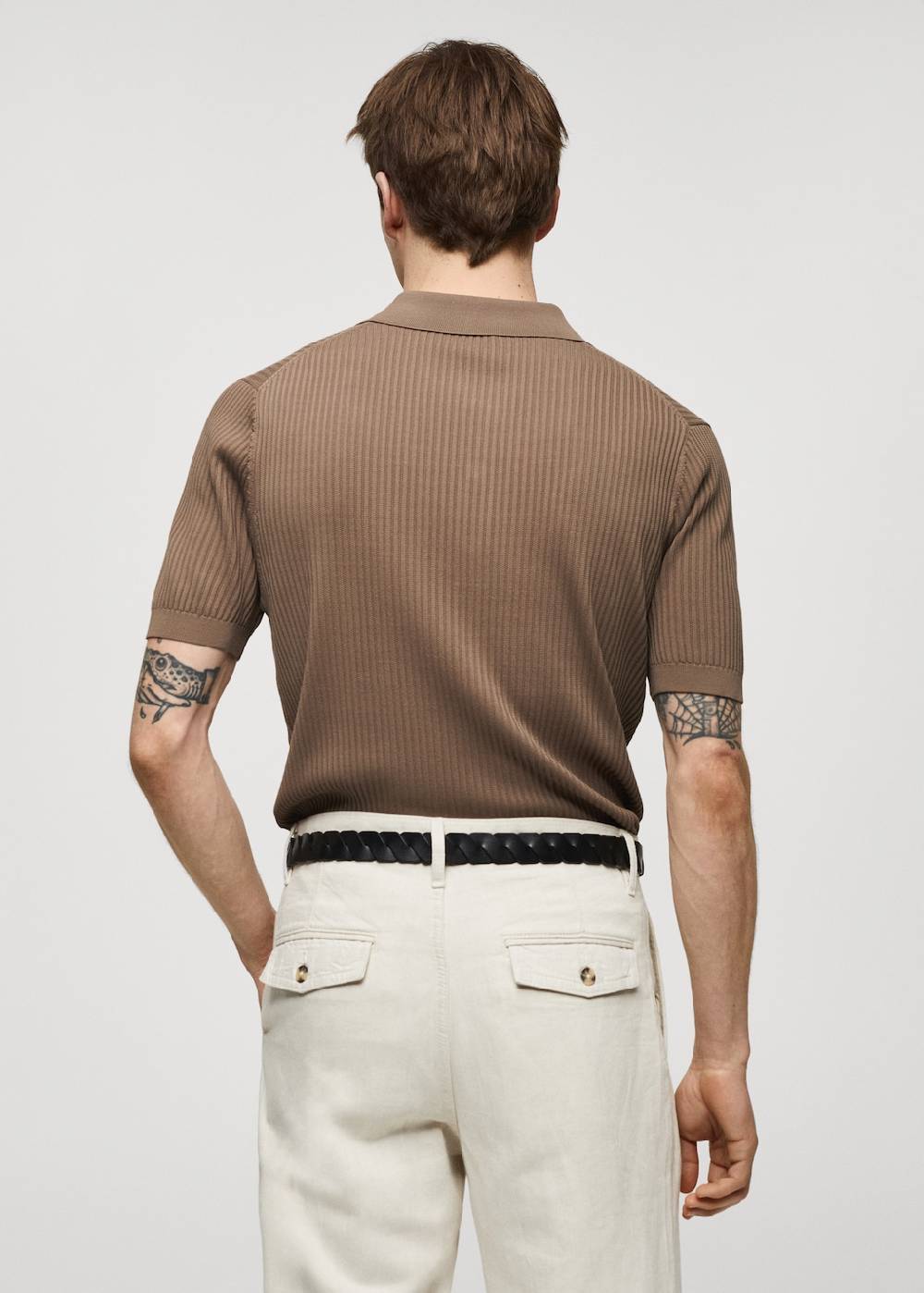 Mango Strick-Poloshirt Aus Baumwolle